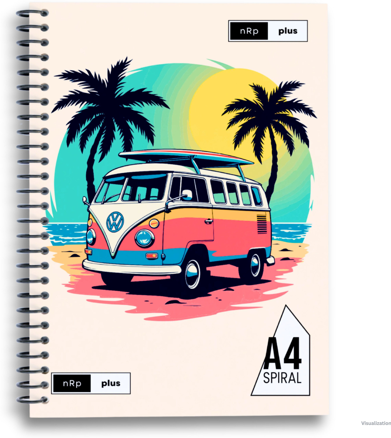 Image of NRP Spiral A4 Notebook Unruled 70 GSM BILT PAPER 500 Pages