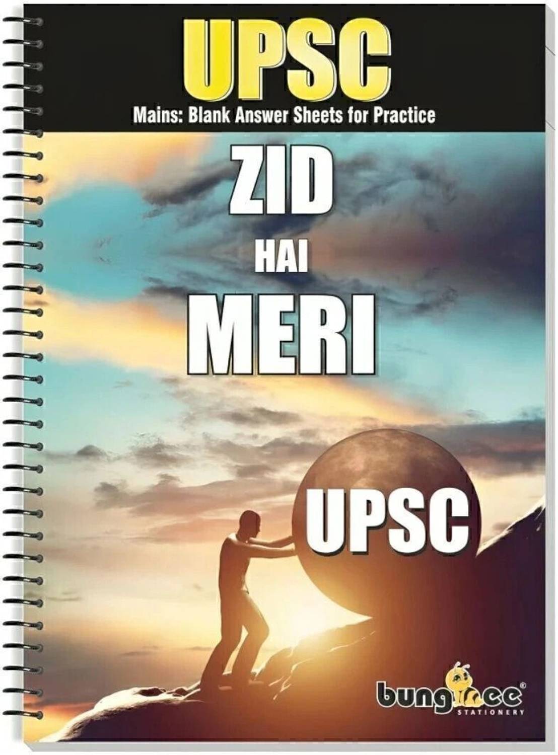 Bungbee UPSC Answer Writing Notebook Booklet-Design 3-Pack of 1 - 210 Pages / 105 Sheets A4 Notebook Unruled 210 Pages