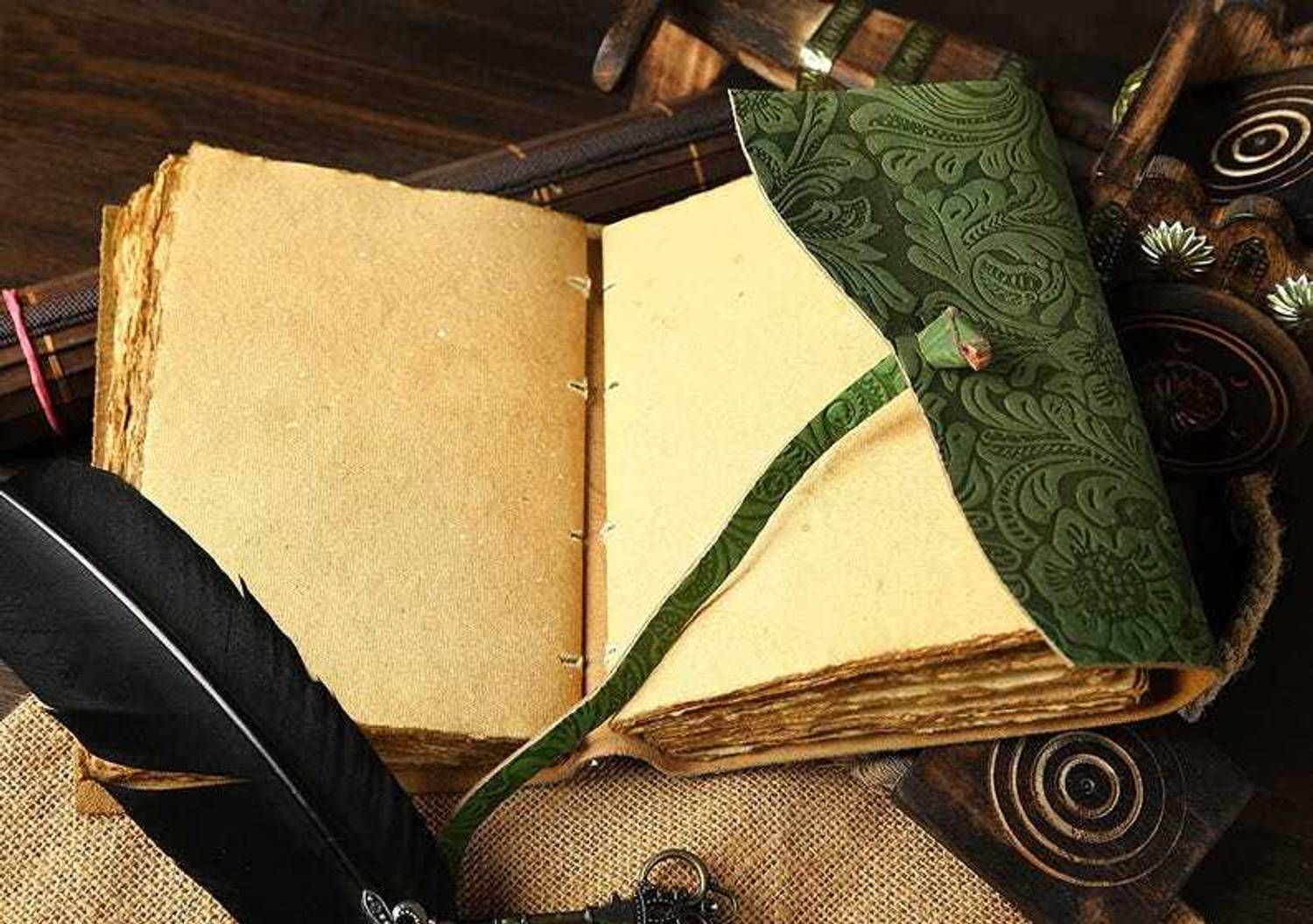 Navya Vintage Leather Diary 7*5 A5 100 Pages - Image 3