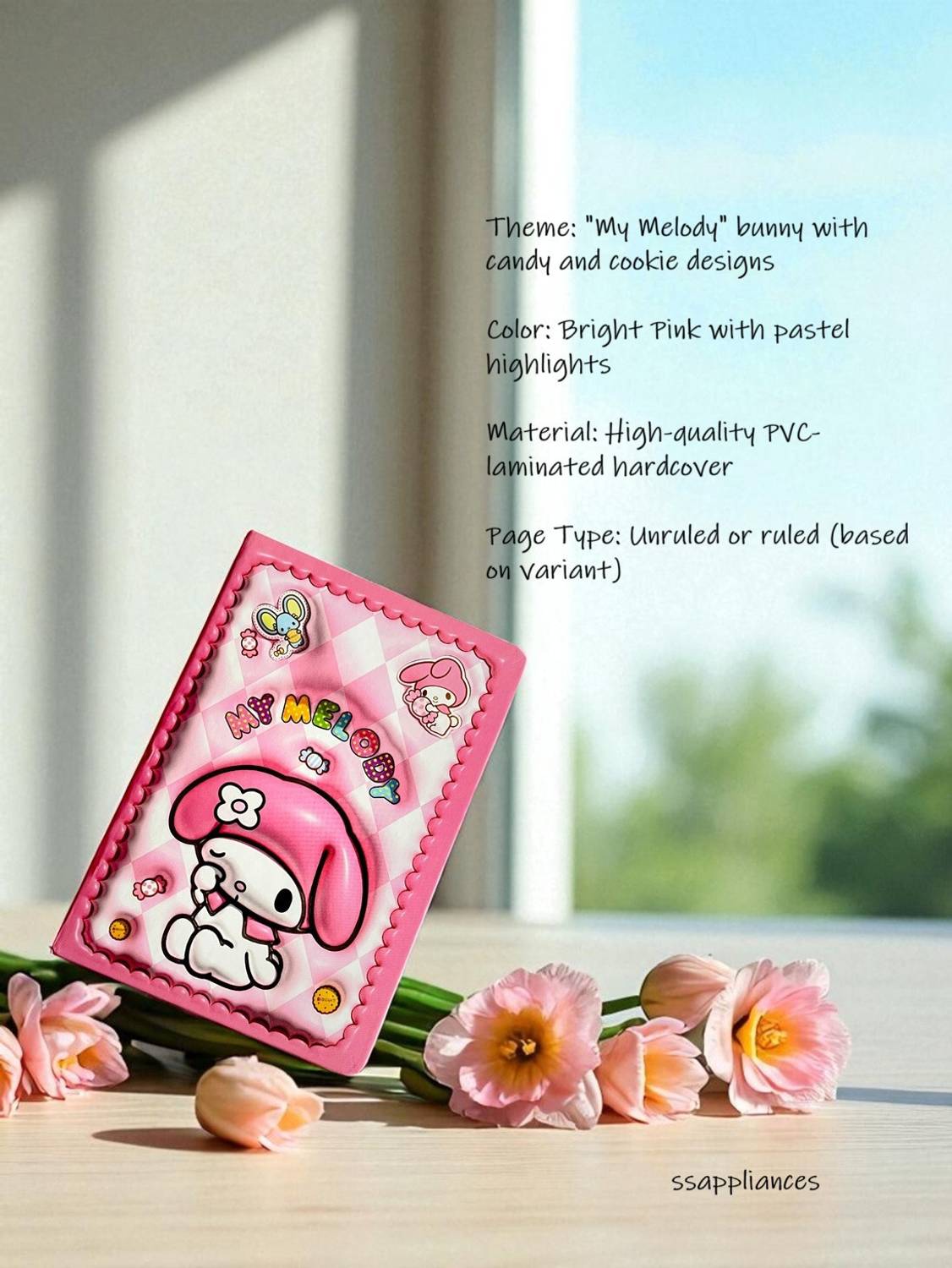 SSAppliances My Melody Cute Pink Diary for Girls | Sanrio-Inspired