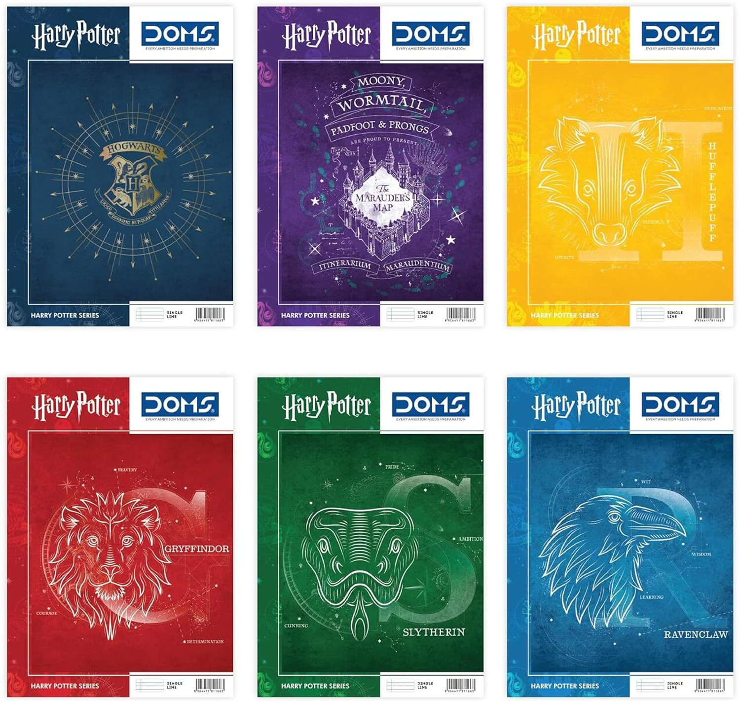 Image of DOMS Harry Potter Series Notebook | A4 Size | 172 Pages | Single Line A4 Notebook Ruled 172 Pages