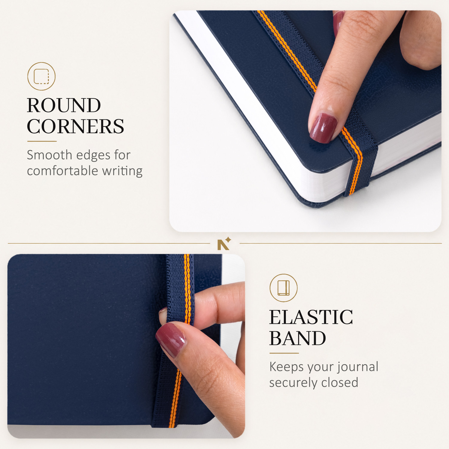 Image of NEORAH 368 Pages-110 Gsm |PAGE A DAY Dot Grid Notebook Journal |Back Pocket|3 Book Mark A5 Journal Dotted 368 Pages