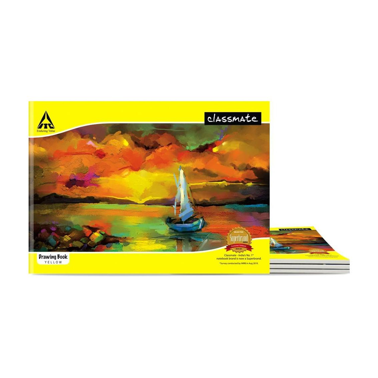 Image of Classmate Drawing Book 210 mm x 297mm A4 Notebook Unruled 40 Pages