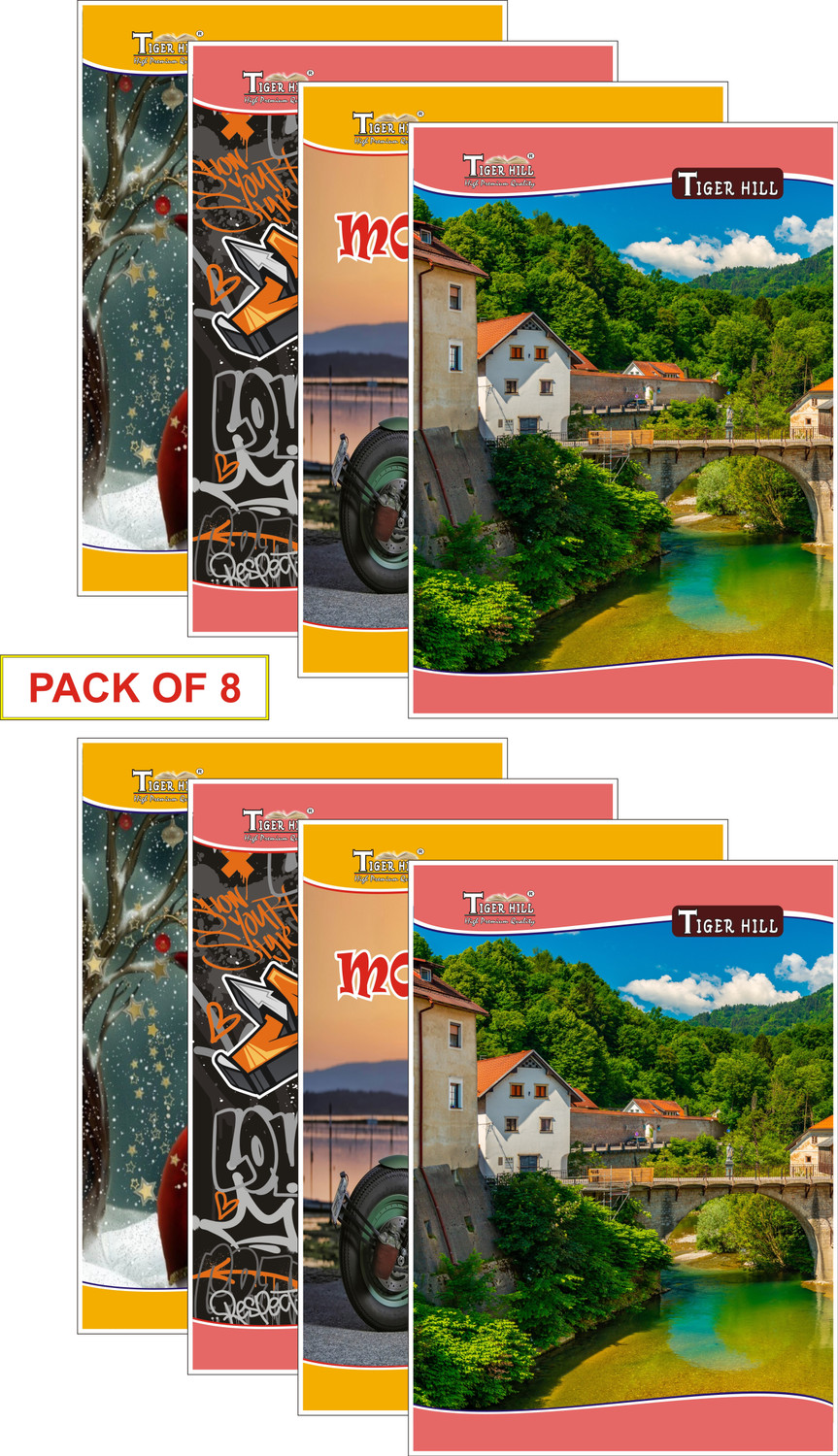 Image of TigerHill A4 NOTE BOOK RULED | SOFT AND THICK PAGES | A4 Notebook Single Line 200 Pages
