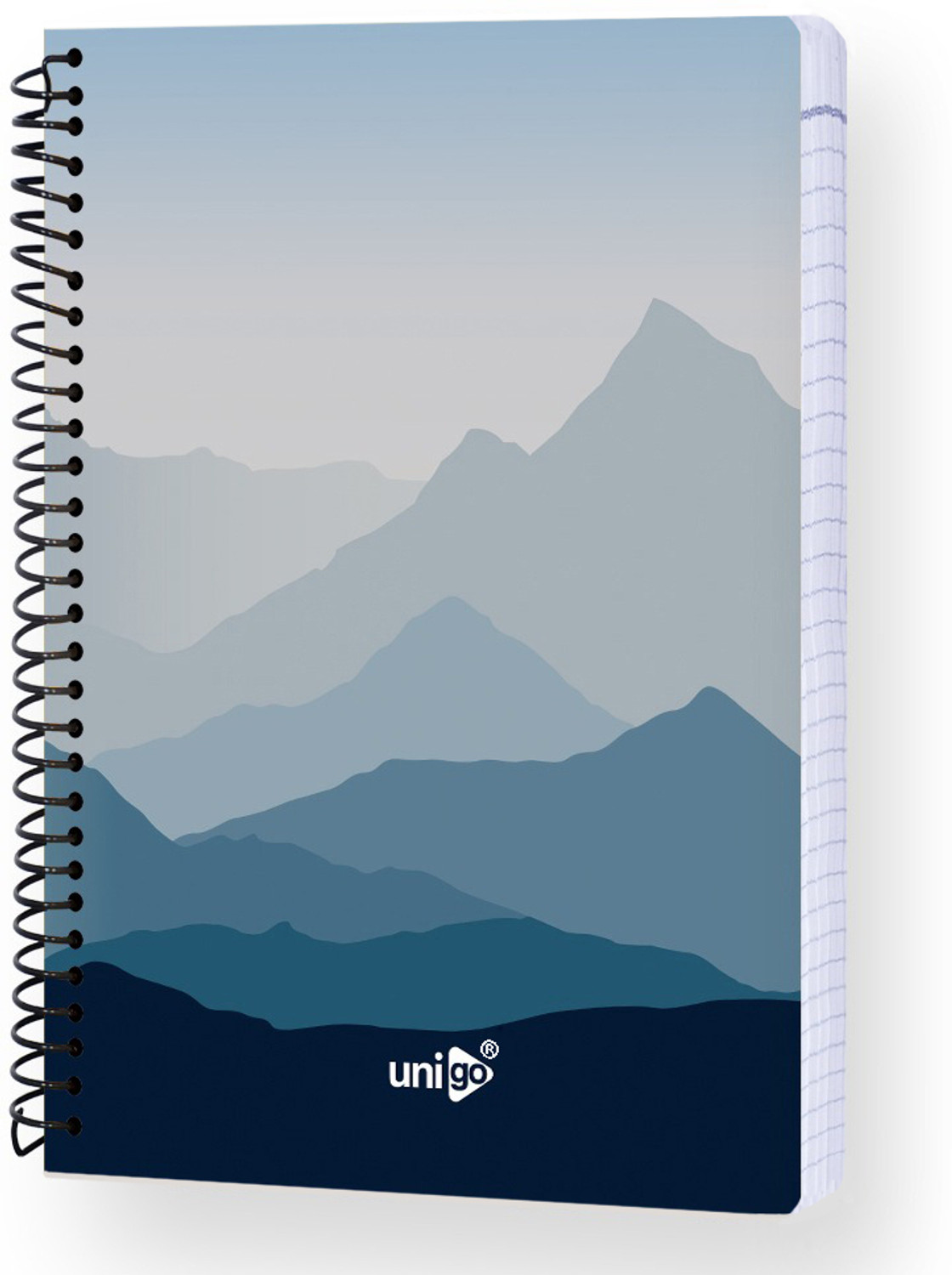 Image of UNIGO Premium Spiral Binding A4 Notebook Unruled, 100 Pages
