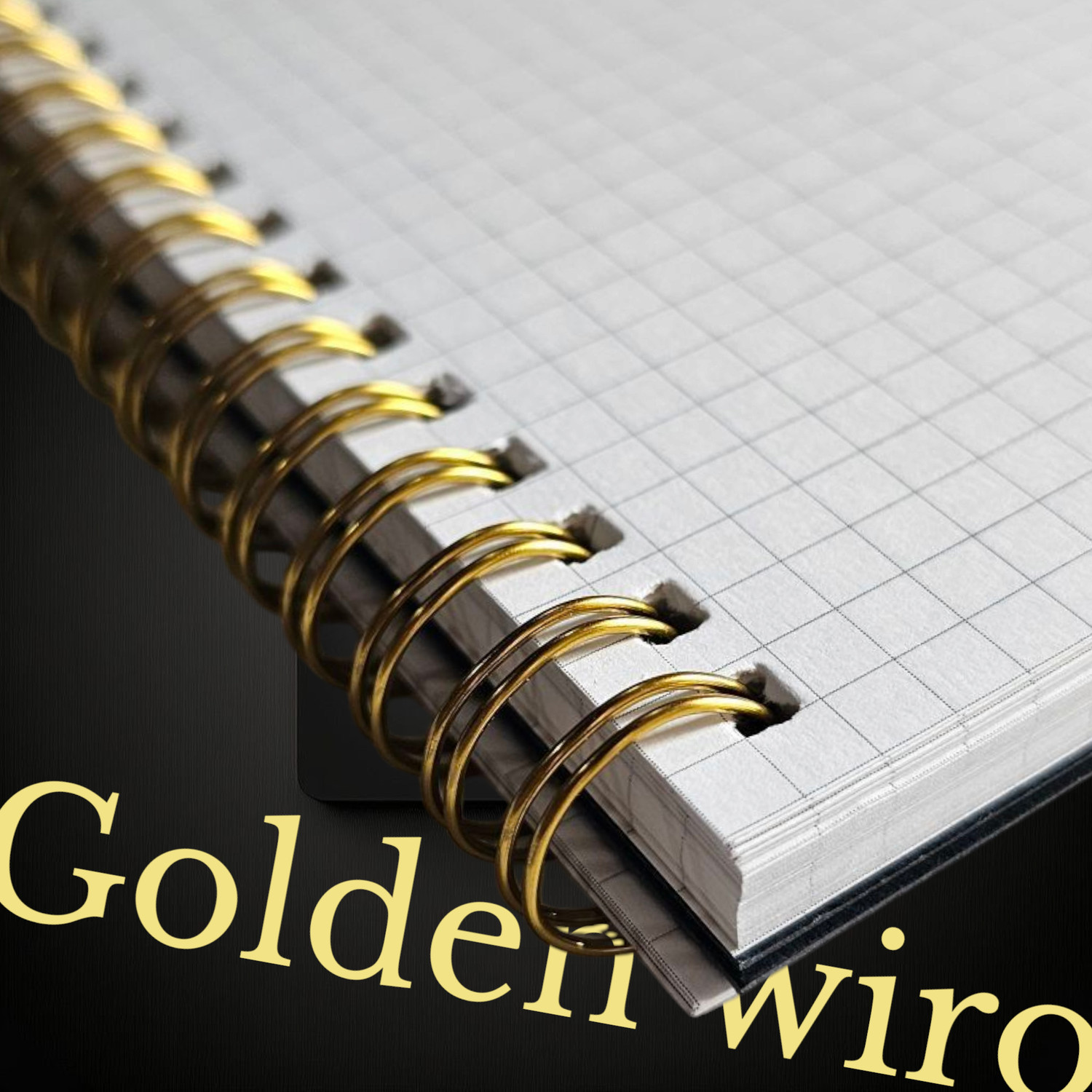 Image of TORTUGA A5 Black Square grid Notebook Golden wiro , 60 Sheets /120 Pages, 100gsm Paper, A5 Notebook SQUARE GIRD 100 Pages