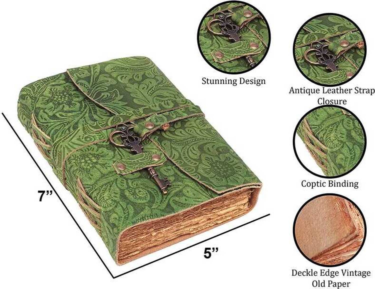 Navya Vintage Leather Diary 7*5 A5 100 Pages - Image 5