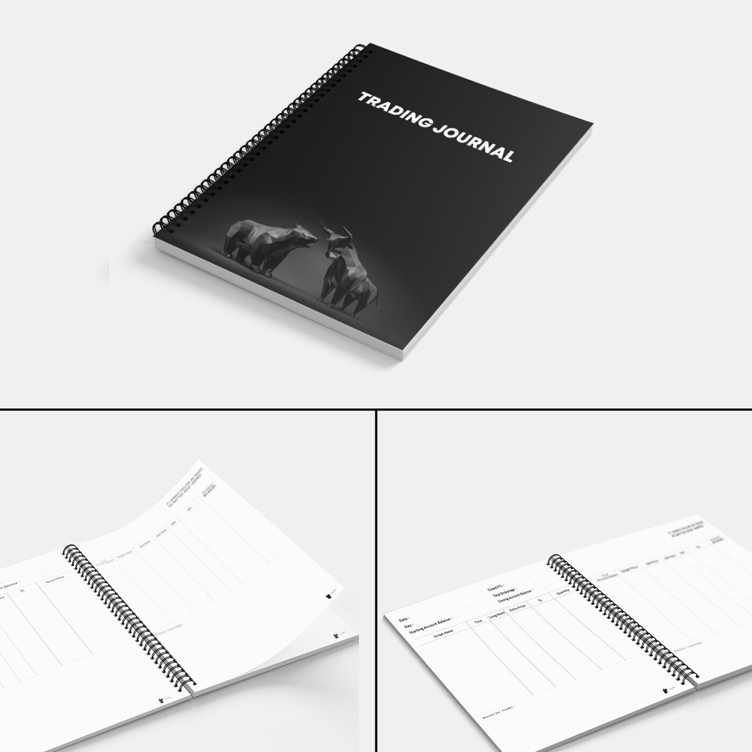 Image of SOLO BULL SB originals Trading Journal 2.0 A5 Diary Table 150 Pages