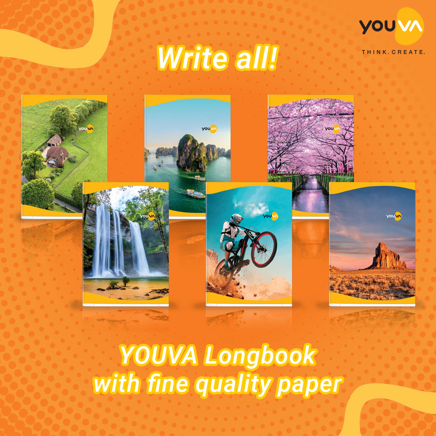 Image of NAVNEET Youva Soft Bound Long Book 21x29.7 cm A4 Notebook Single Line 172 Pages
