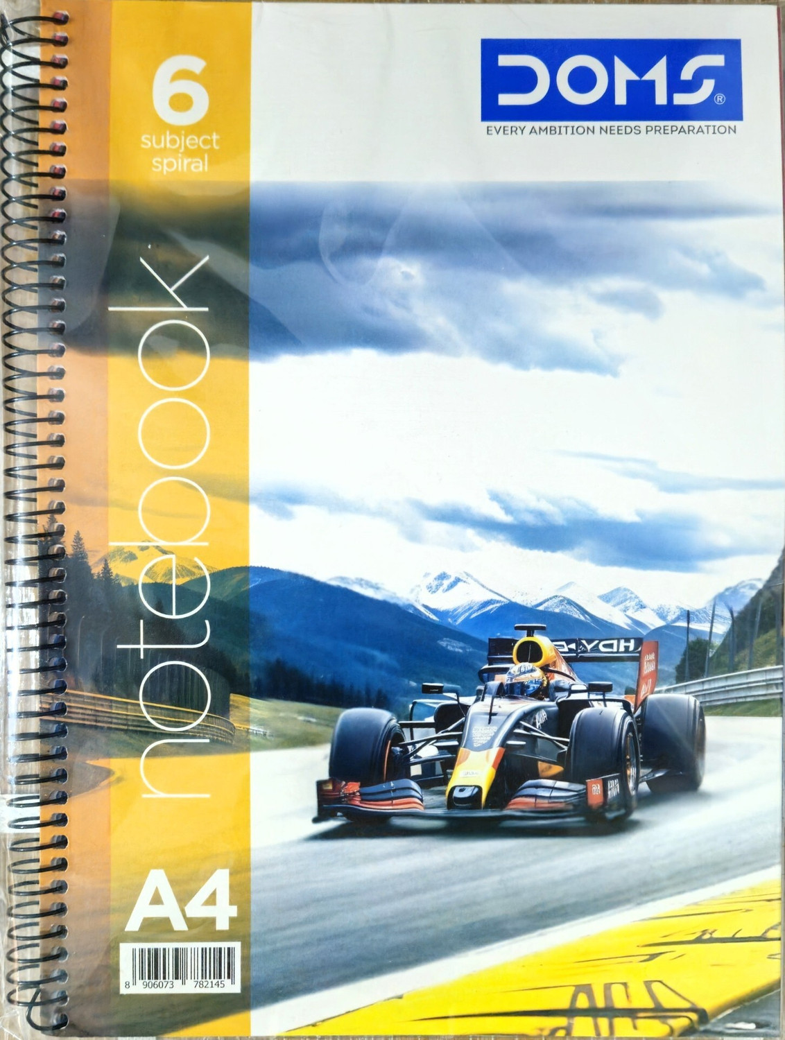 Image of DOMS 6 Subject Spiral Note Book | UNRULED | SERIES & Wrapper Image design may vary | A4 Notebook | UNRULED | 300 Pages