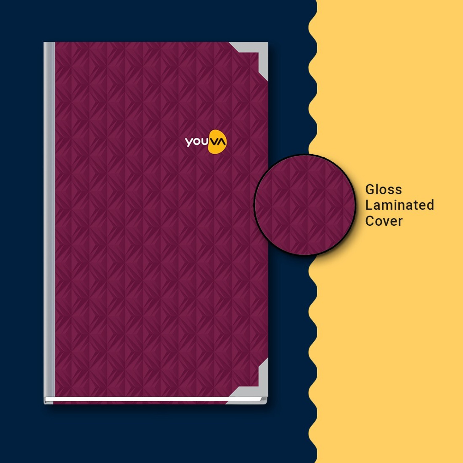 Image of NAVNEET Youva Case Bound My Notes 21x33 cm Single Line Regular Notebook Single Line 72 Pages