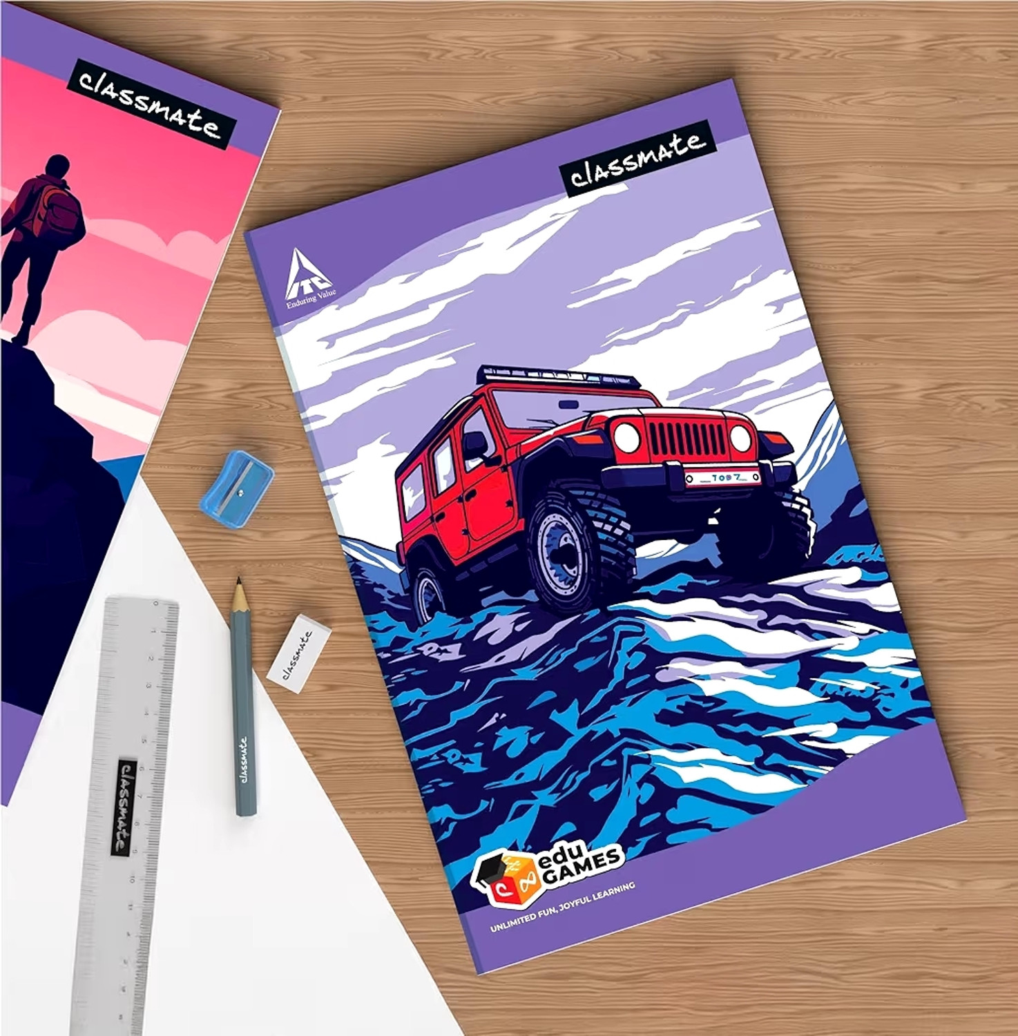 Image of Classmate Long Notebook - A4, Soft Cover, 240 Pages, Single Line (Pack of 3 A4 Notebook Yes 240 Pages