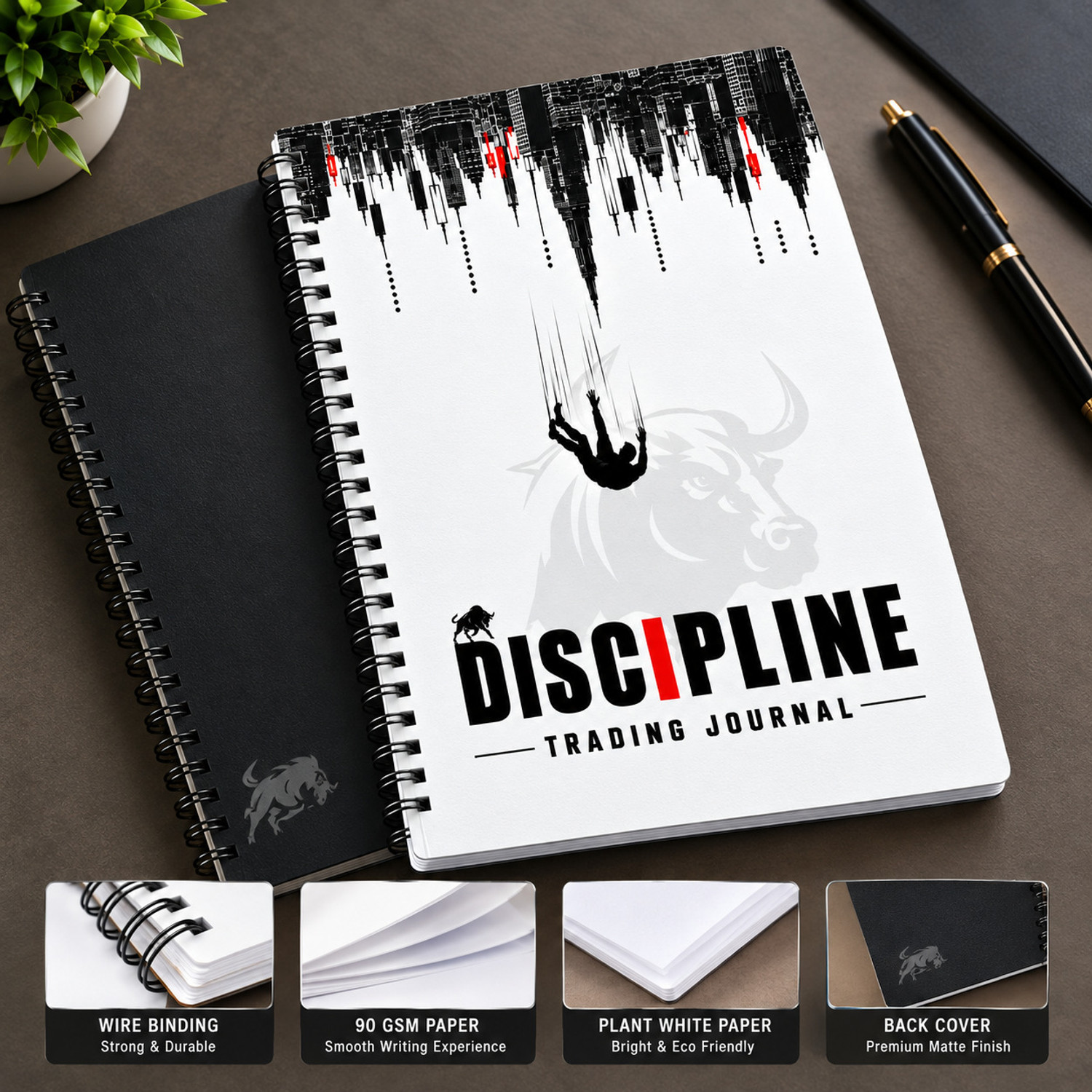 Image of TPCNOTE : Stock market trading journal / diary notebook A5 Notebook 120 Pages