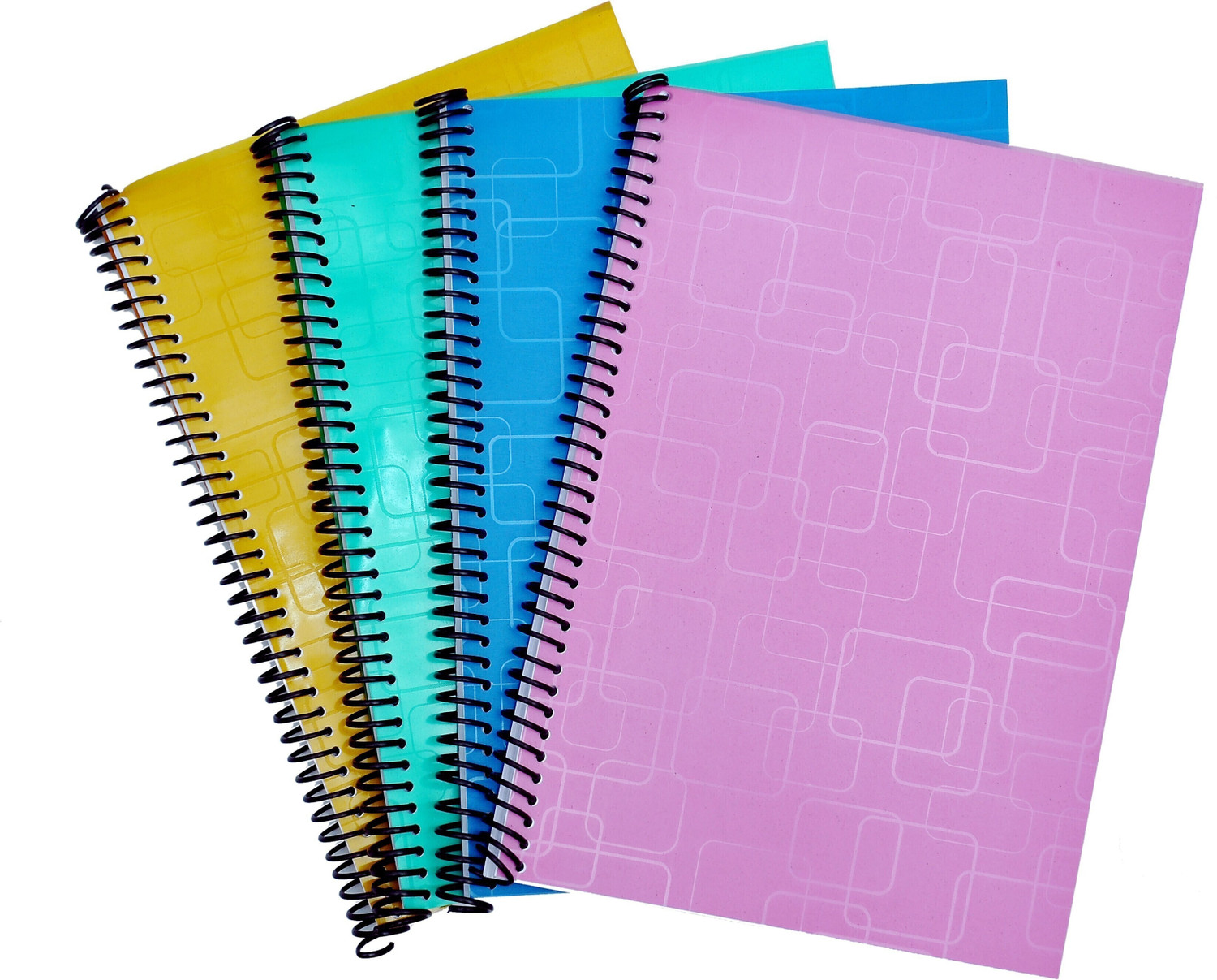 Image of friendsbooks WHITE SPIRAL NOTEBOOK A4 Notebook UNRULED 200 Pages