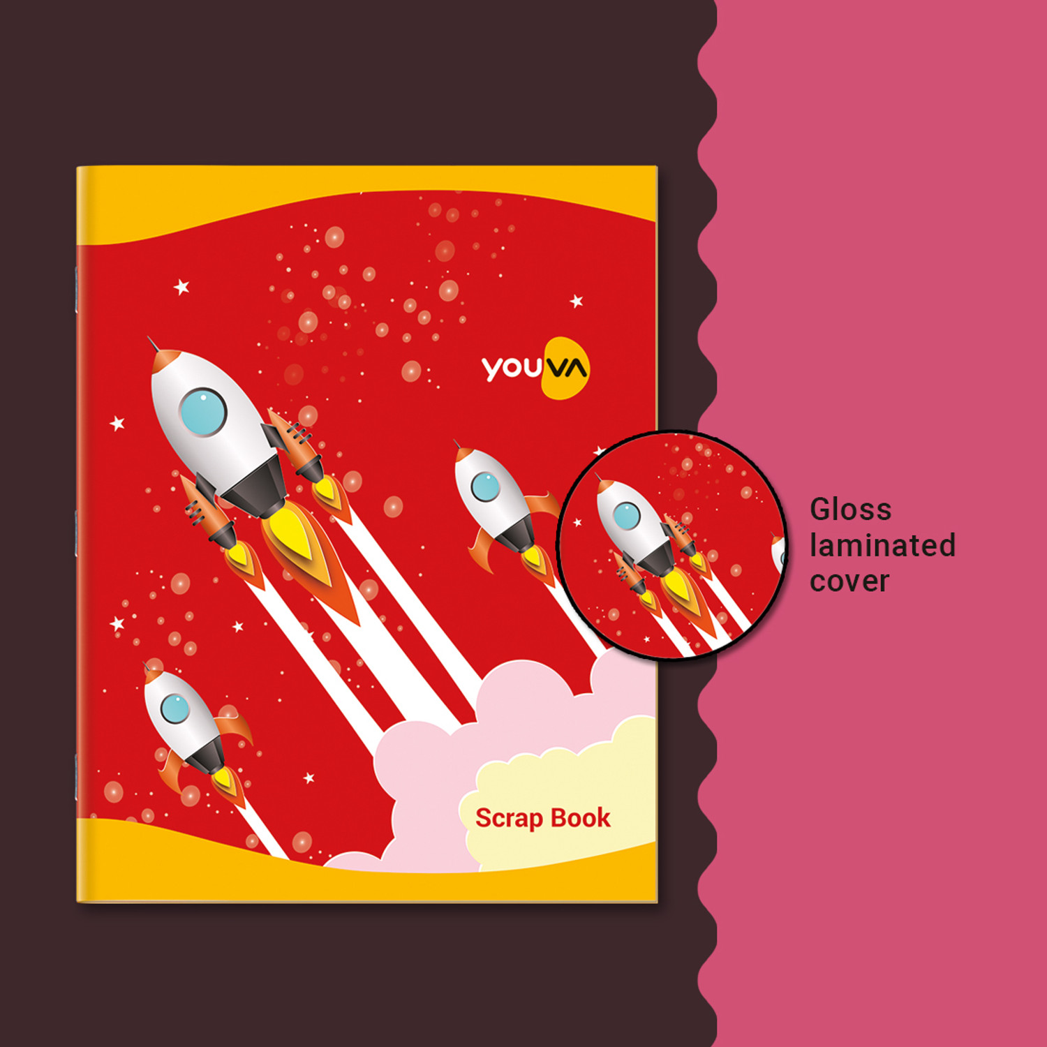 Image of NAVNEET Soft Bound Scrap Book 22x28 cm Unruled 32 Pages Regular Notebook Unruled 32 Pages