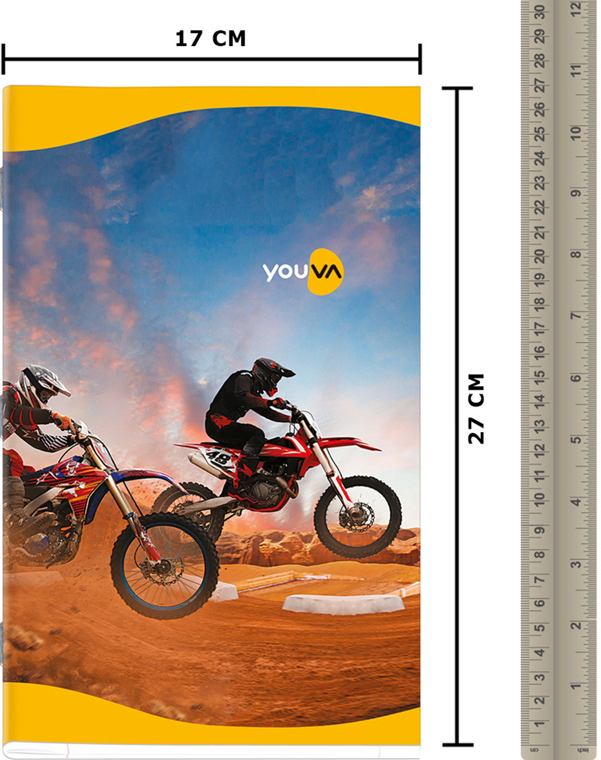 Image of NAVNEET Youva Soft Bound Long Book 17x27 cm Regular Notebook Unruled 172 Pages