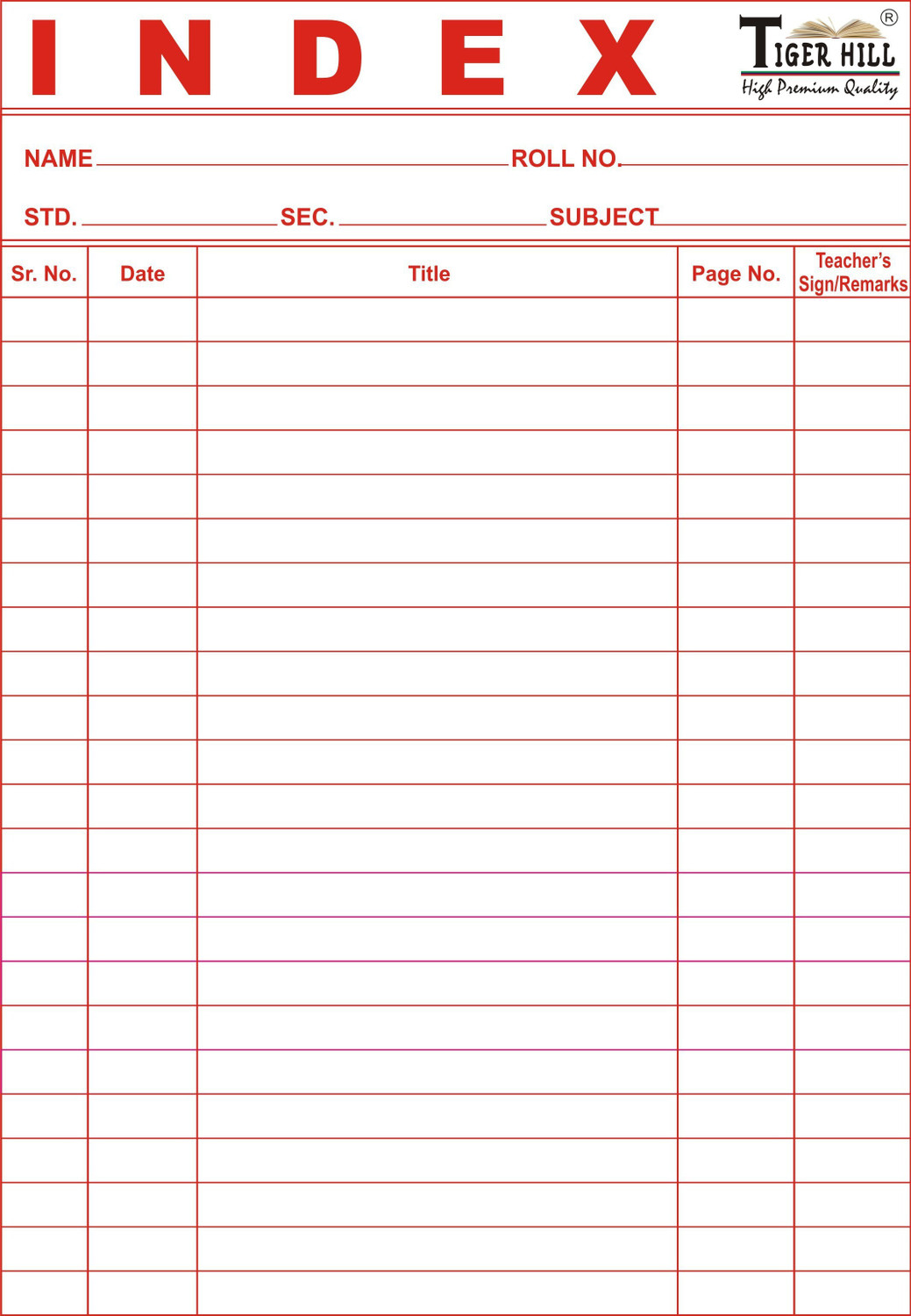 Image of TigerHill A4 NOTE BOOK RULED | SOFT AND THICK PAGES | A4 Notebook Single Line 200 Pages