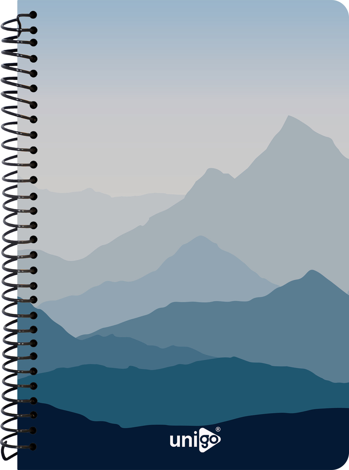 Image of UNIGO Premium Spiral Binding A4 Notebook Unruled, 100 Pages