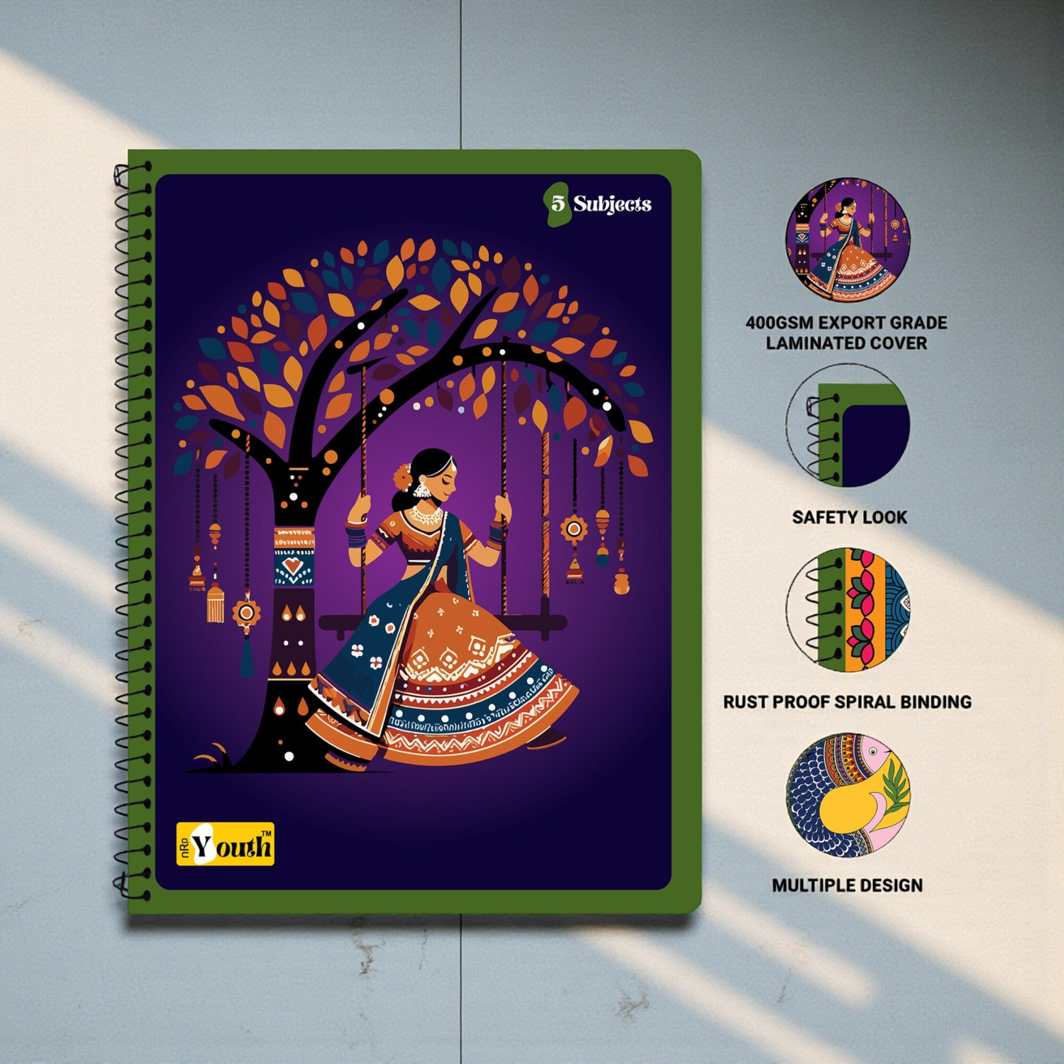 Image of NRP Youth (240 X 180 mm) Spiral B5 Notebook Unruled 180 Pages