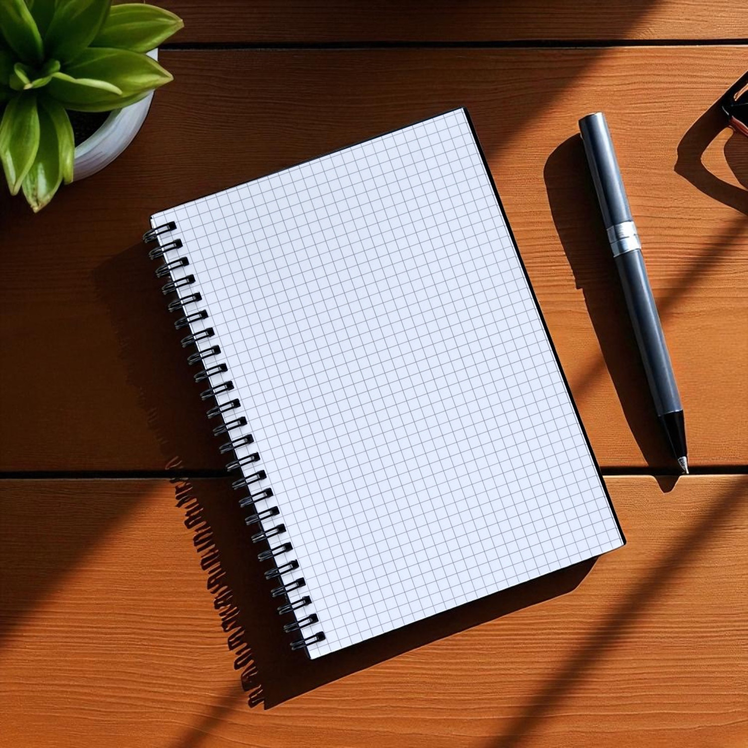 Image of INNAXA A4 Square Grid Black Spiral Notebook A4 Notebook Grid 120 Pages