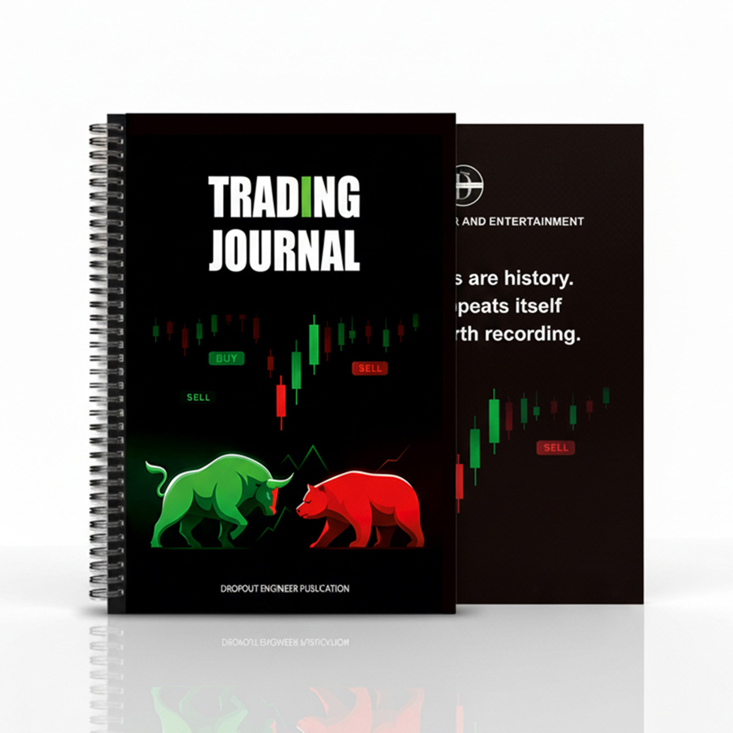 Image of DropoutEngineer Trading Journal Diary and Stock Market Trading Diary Notebook Trading book A5 Journal Track Entry, Stop Loss, Profit & Loss, Notes 137 Pages