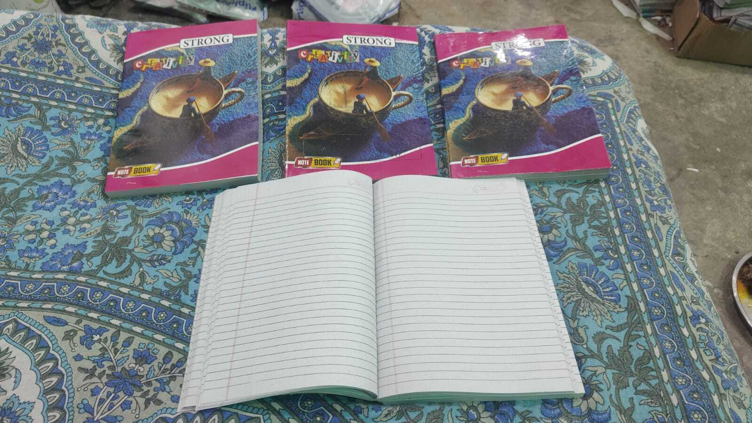 Image of City King ECONOMY A4 Notebook Ruled 1598 Pages (Blue, Pack of 4)