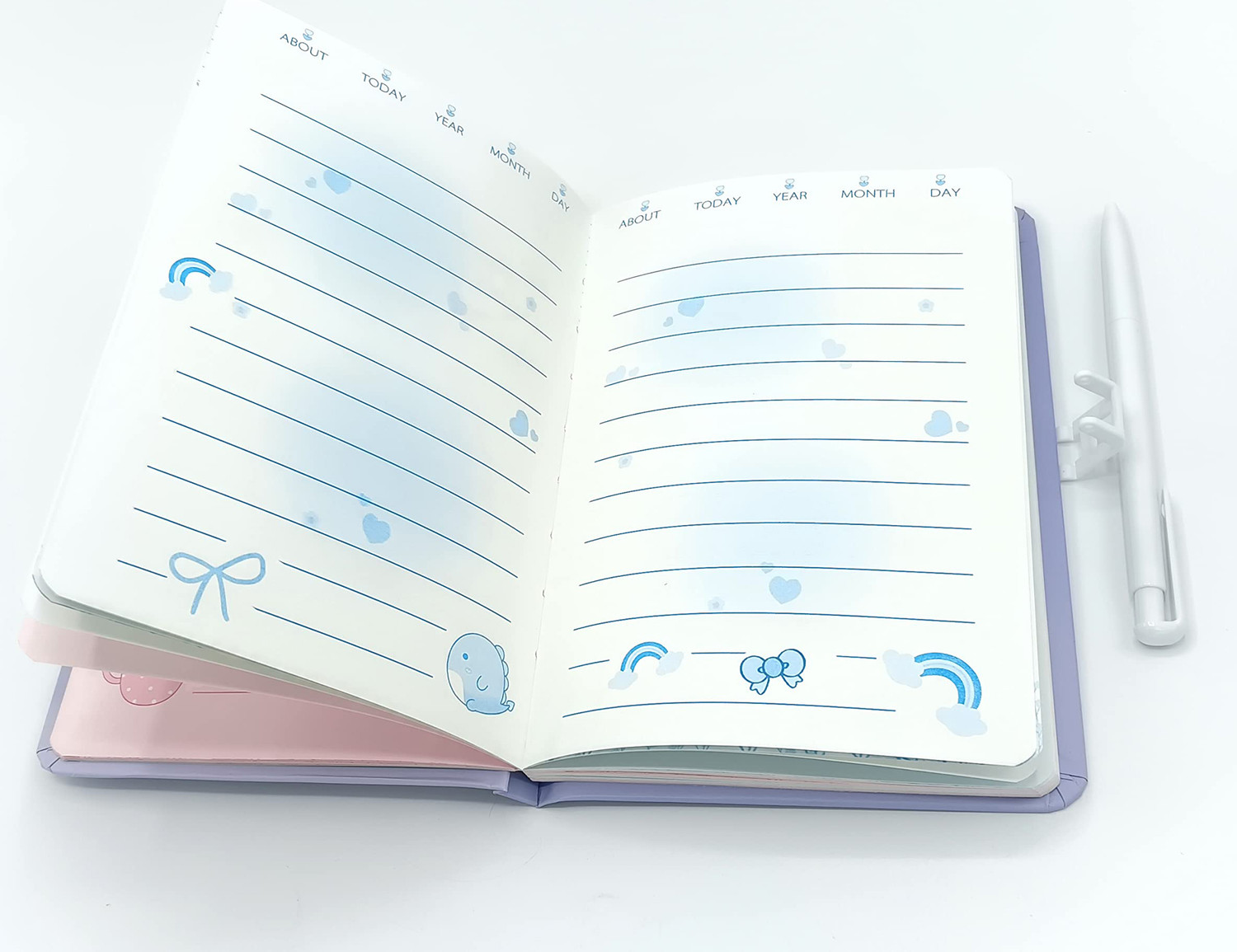 Image of TECHNOCHITRA Space Astronaut Printed Secret Password Lock Diary with Pen A5 Notebook Rules 80 Pages