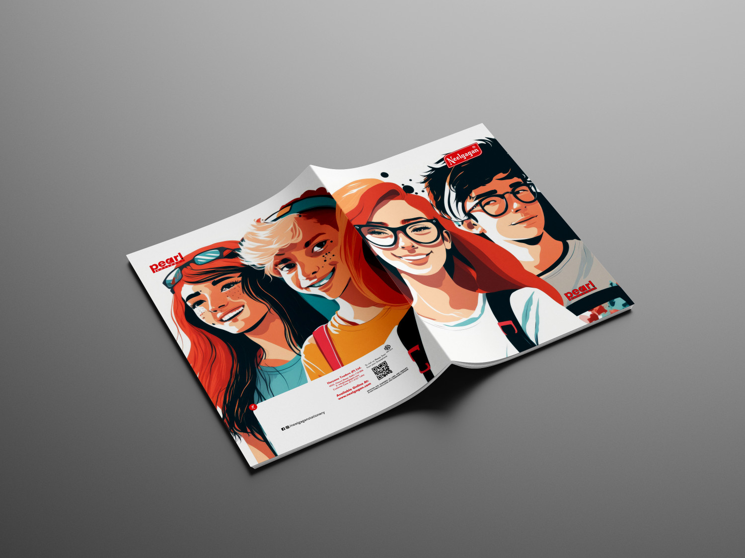Image of NEELGAGAN Pearl , Register, (21cm X 29.7cm) Softcover A4 Notebook Ruled 400 Pages