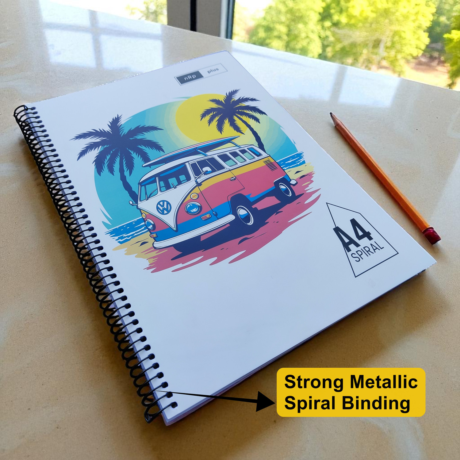Image of NRP Spiral A4 Notebook Single Line 500 Pages