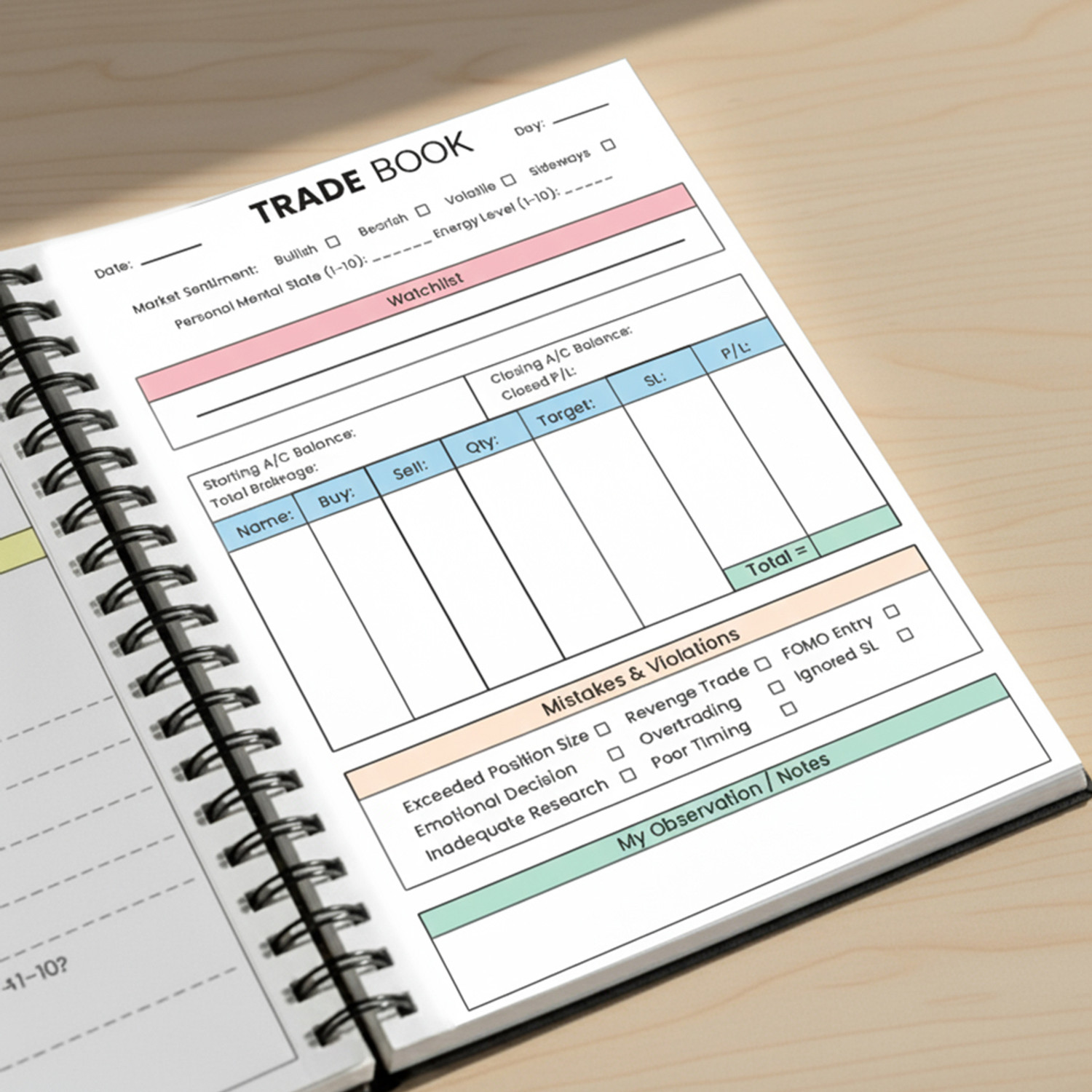 Image of DropoutEngineer Trading Journal Diary and Stock Market Trading Diary Notebook Trading book A5 Journal Track Entry, Stop Loss, Profit & Loss, Notes 137 Pages