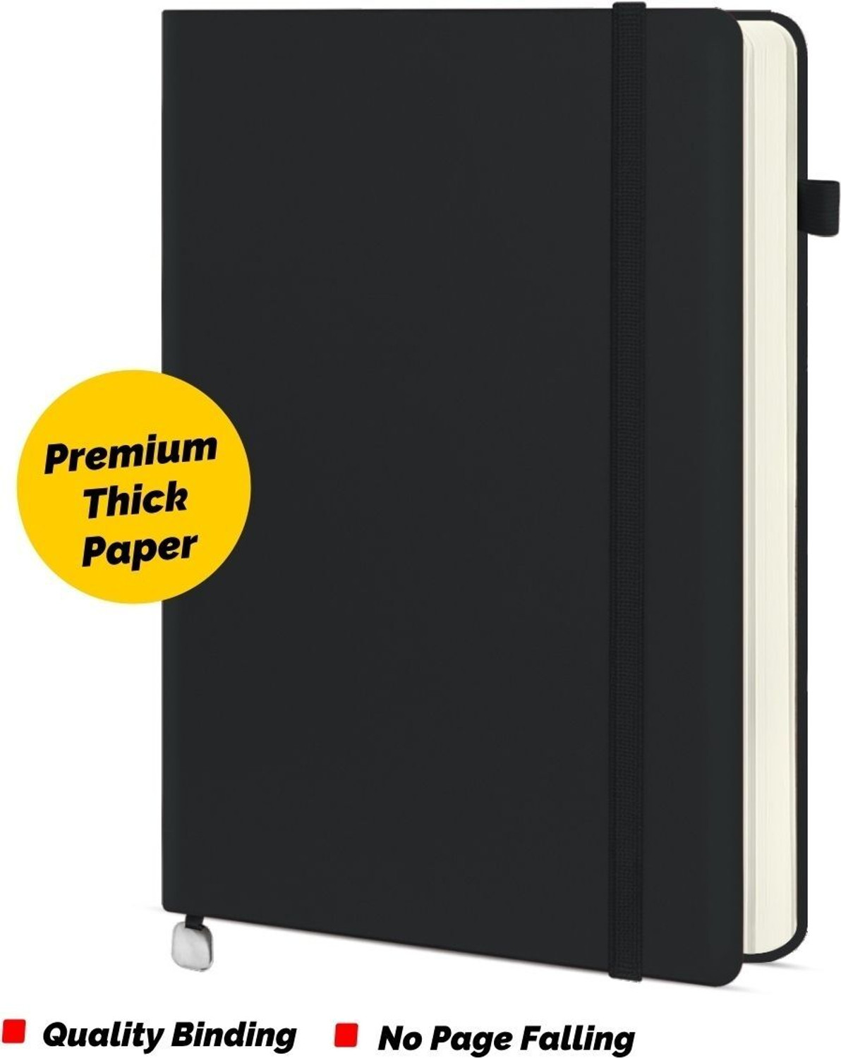 Image of Abstract Collection A5 Daily Planner Notebook with Matching Elastic Closer band A5 Notebook Single Rule with Bookmark 200 Pages