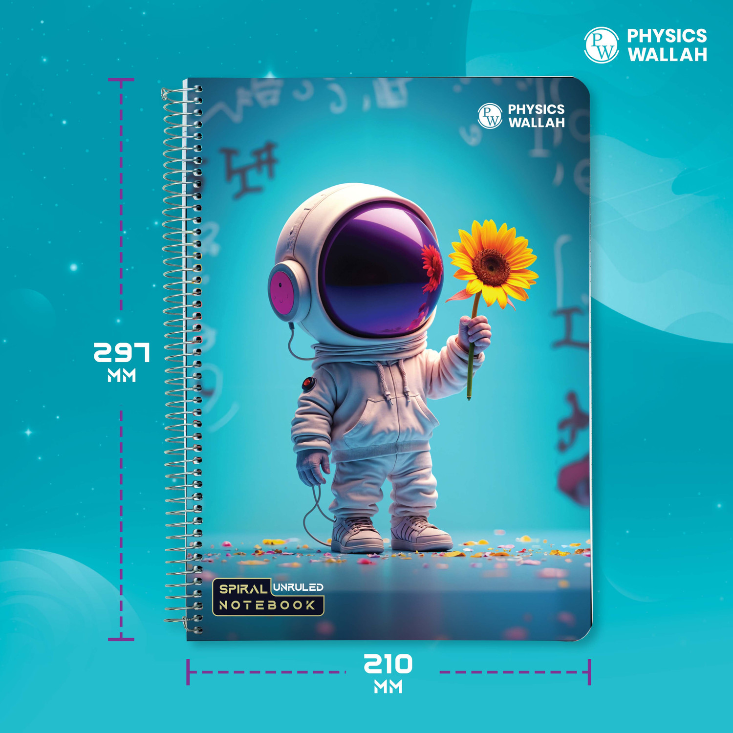 Image of PW Unruled A4 Notebook Unruled 300 Pages