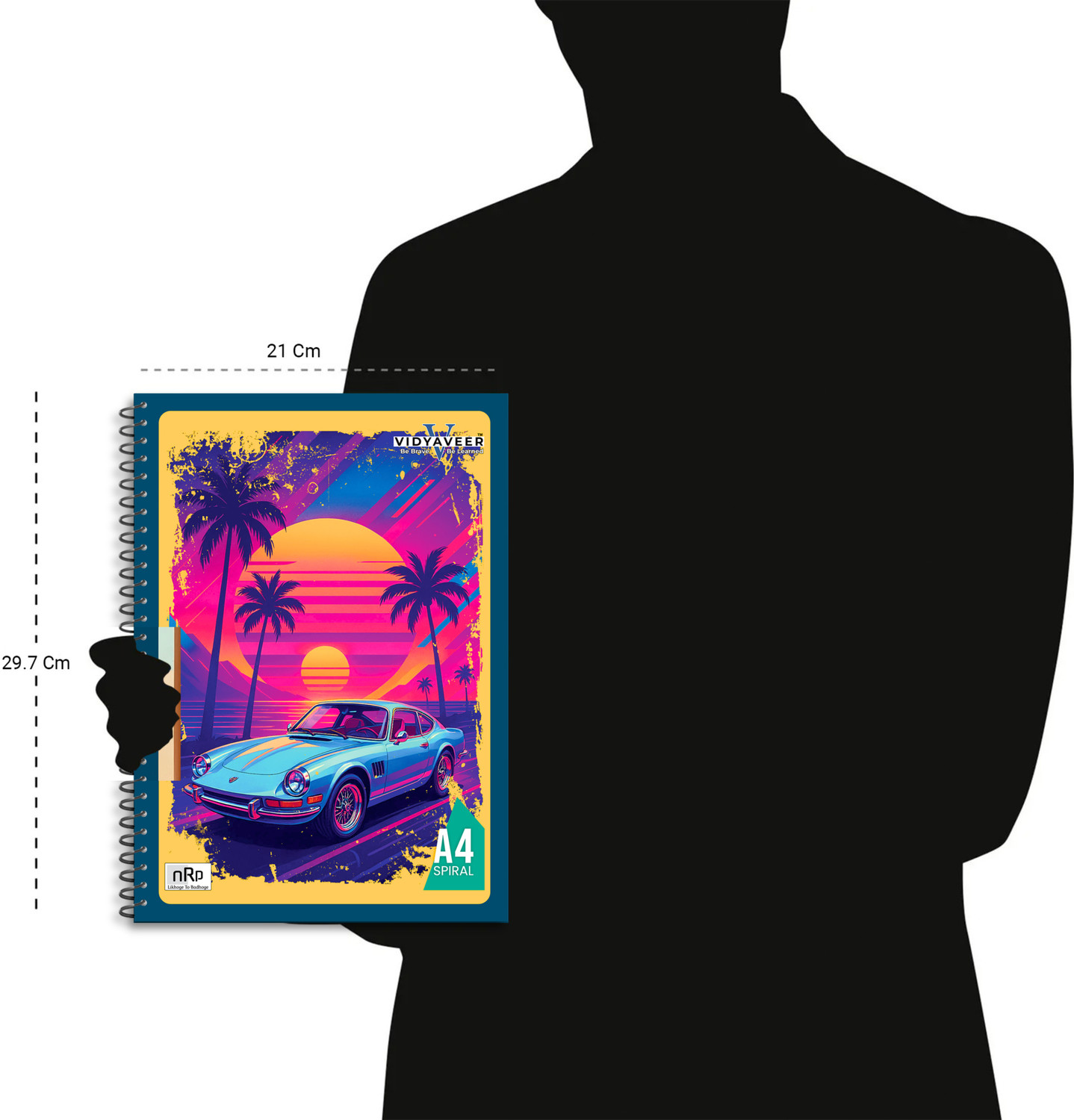Image of NRP VIDYAVEER Spiral A4 Notebook Single Line 260 Pages