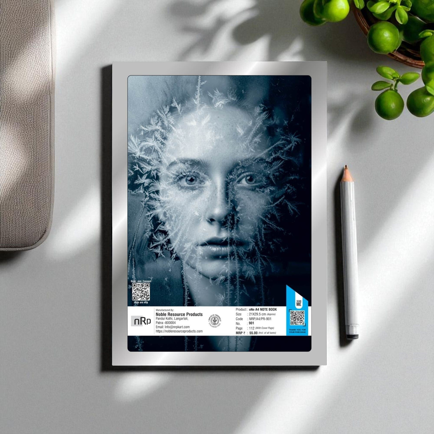 Image of NRP Black A4 Notebook Single Line 152 Pages