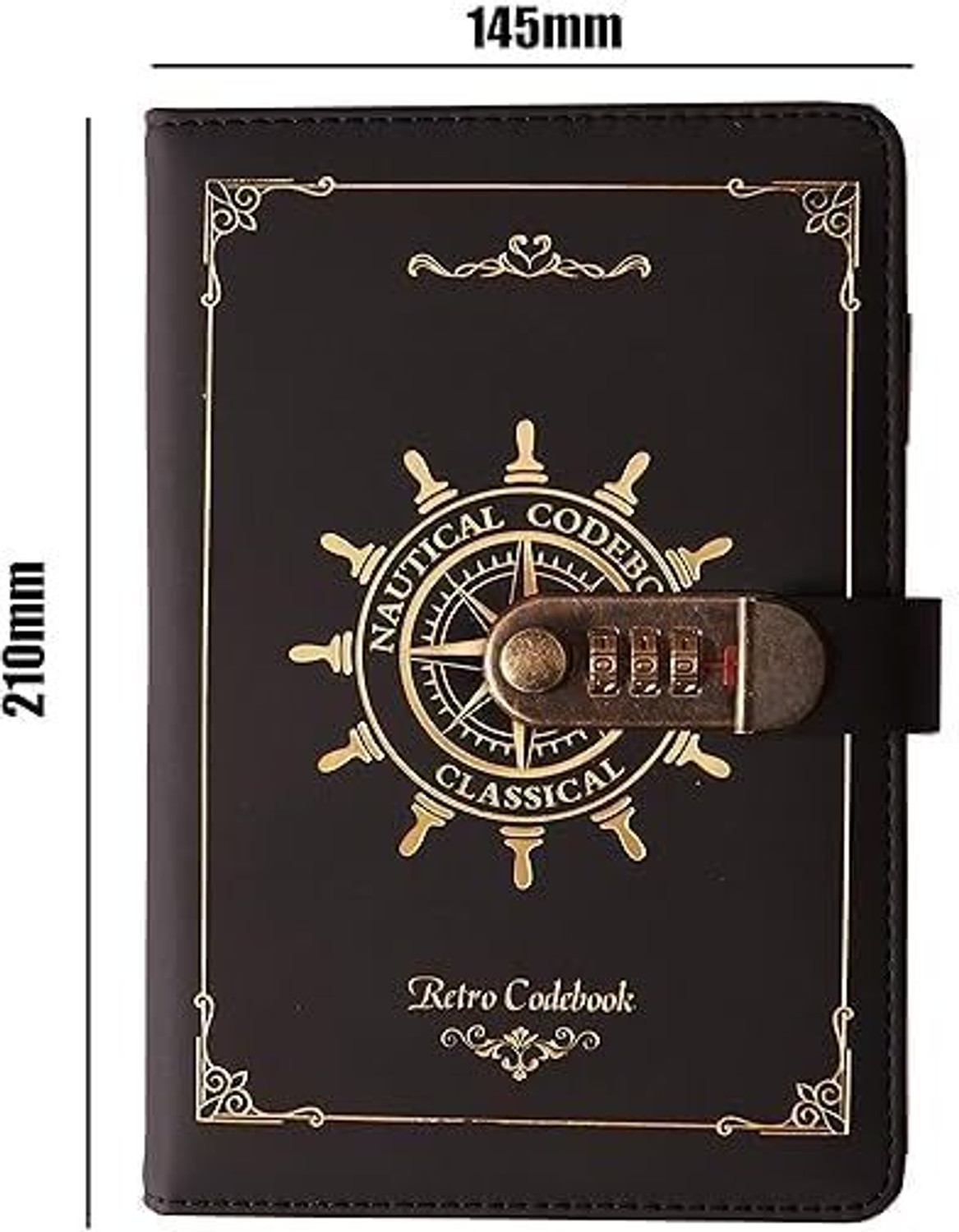 Image of YCVARIYAENTERPRISE Marble Diary Journal with Lock for Girls and Women - Secret Diaries A5 Diary Single Ruled 0 Pages