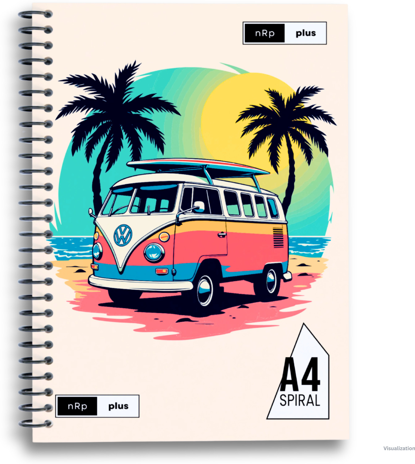 Image of NRP Spiral A4 Notebook Single Line 500 Pages