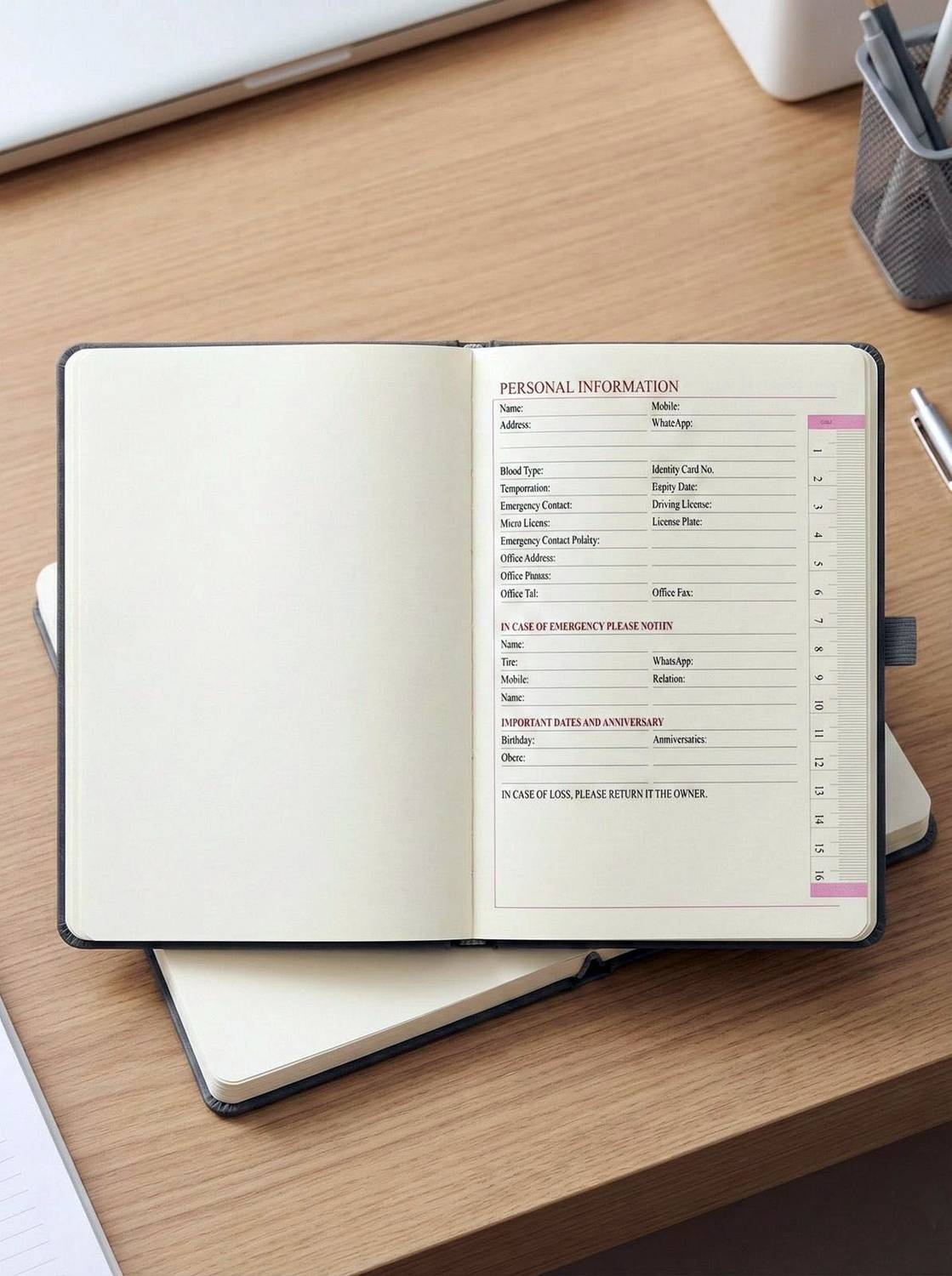 foru 2026 A5 Diary 180 Pages Gray - Image 3