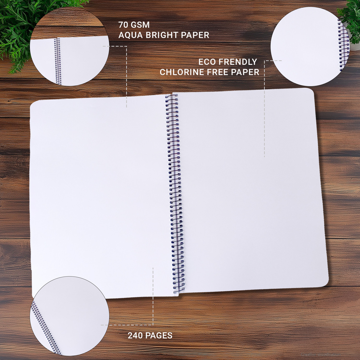 Image of NRP oNe Spiral A4 Notebook Unruled 240 Pages