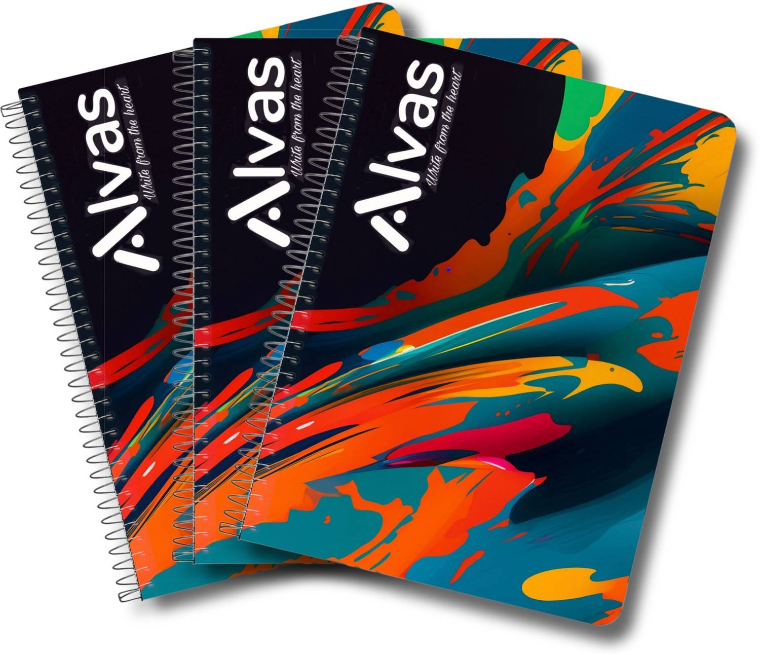 ALVAS Each of 400 pages | Ruled | A4 Notebook Spiral | 64 GSM | 400 Pages