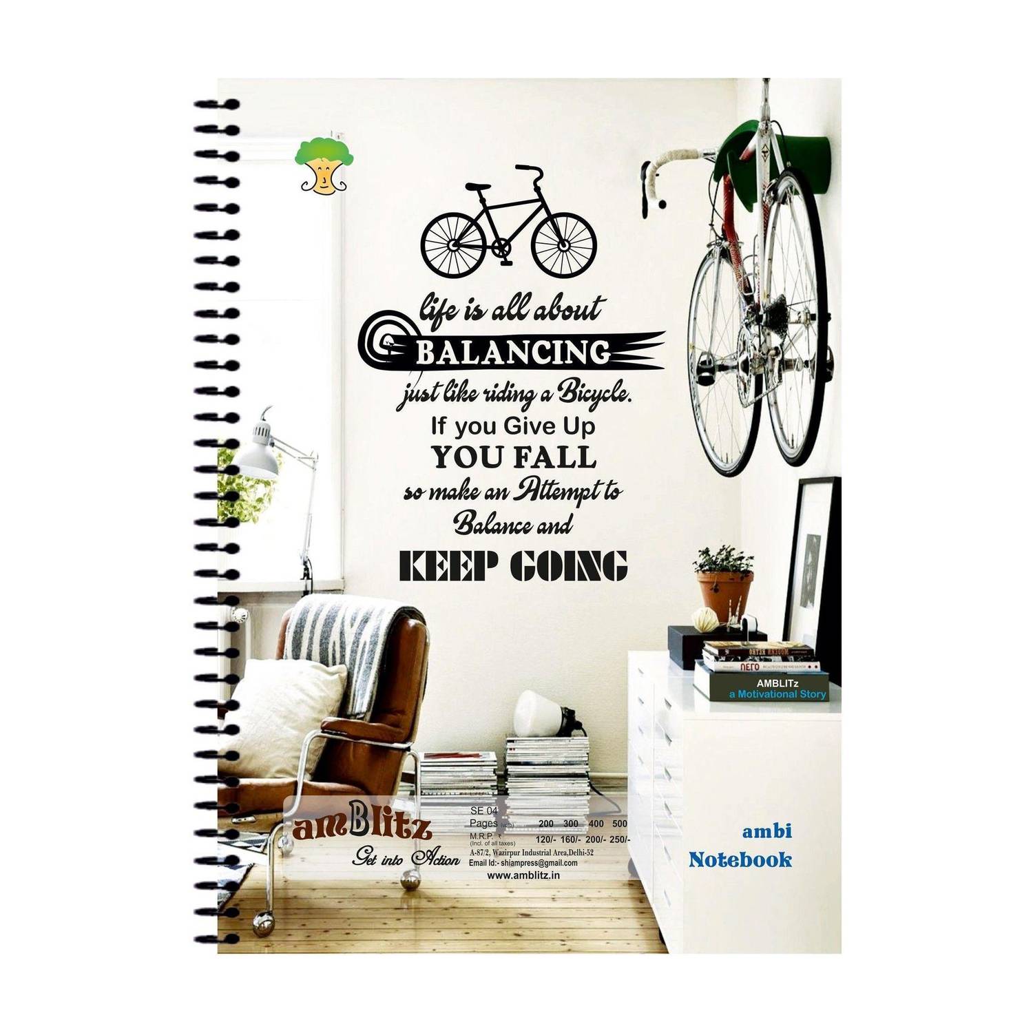 amblitz Aspirant A4 Notebook unruled 200 Pages