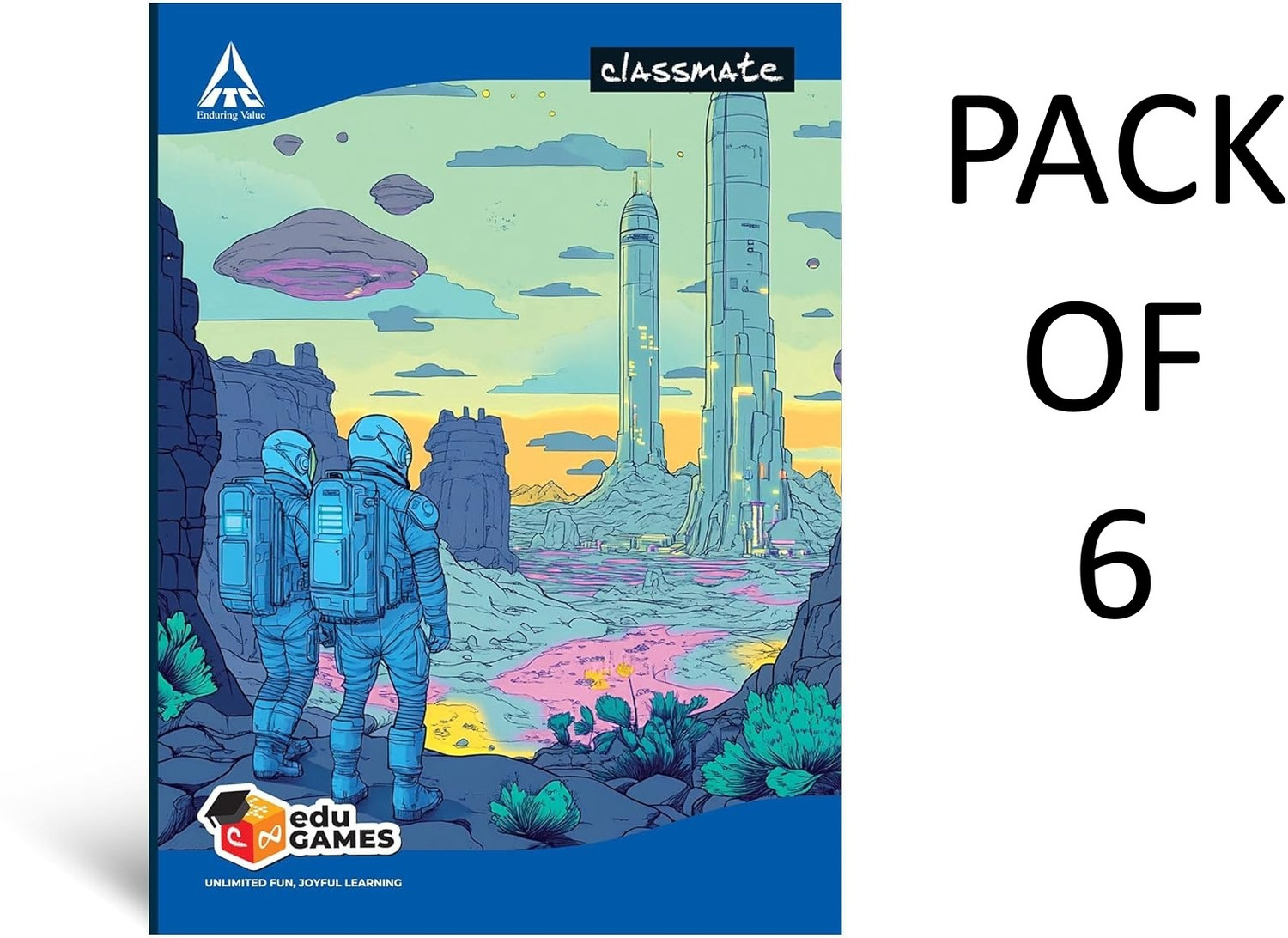 Image of Classmate Long Notebook | Premium Quality | Single Line (size 29*21cm) A4 Notebook Ruled 172 Pages