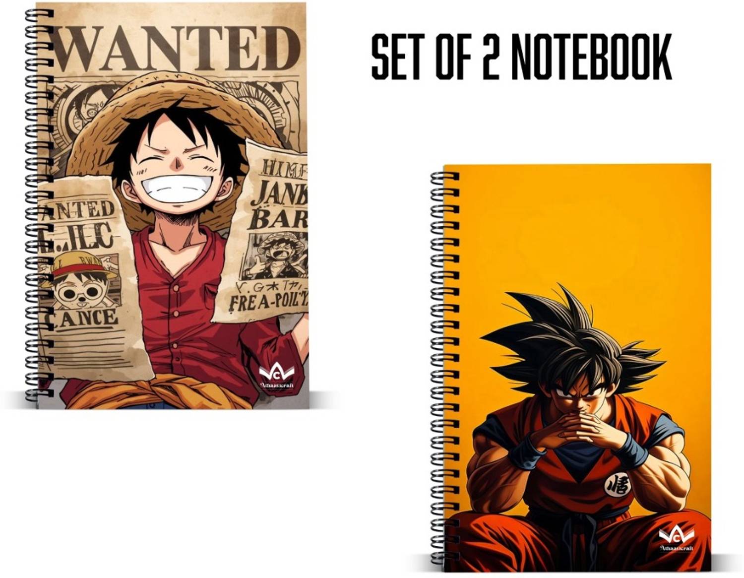 athaavicraft Anime Character Spiral Notebook Set of 2 A5 Notebook unruled 160 Pages