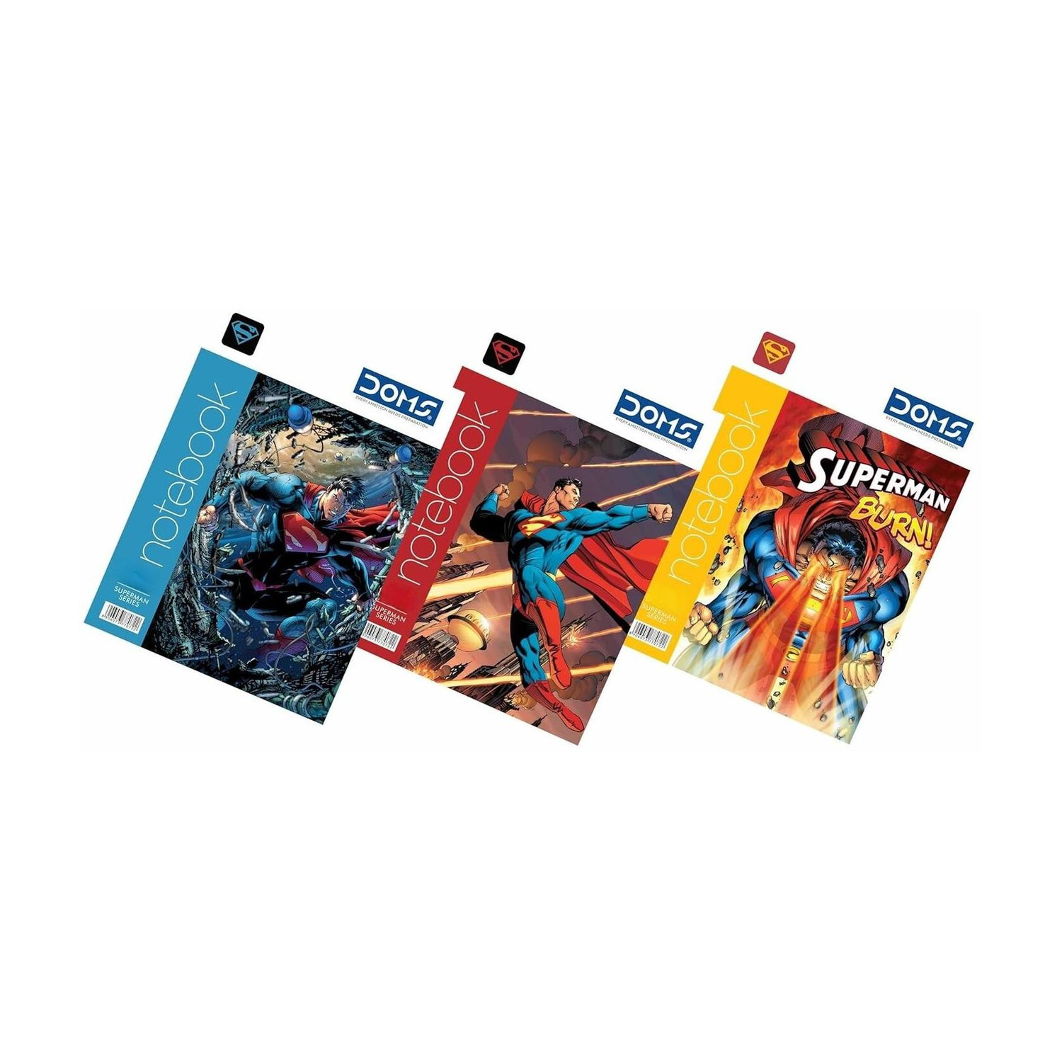 Image of DOMS Long size Ruled Note book | 160 pages | Superman series | Cover Image may vary| Regular Notebook | SINGLE LINE | 160 Pages
