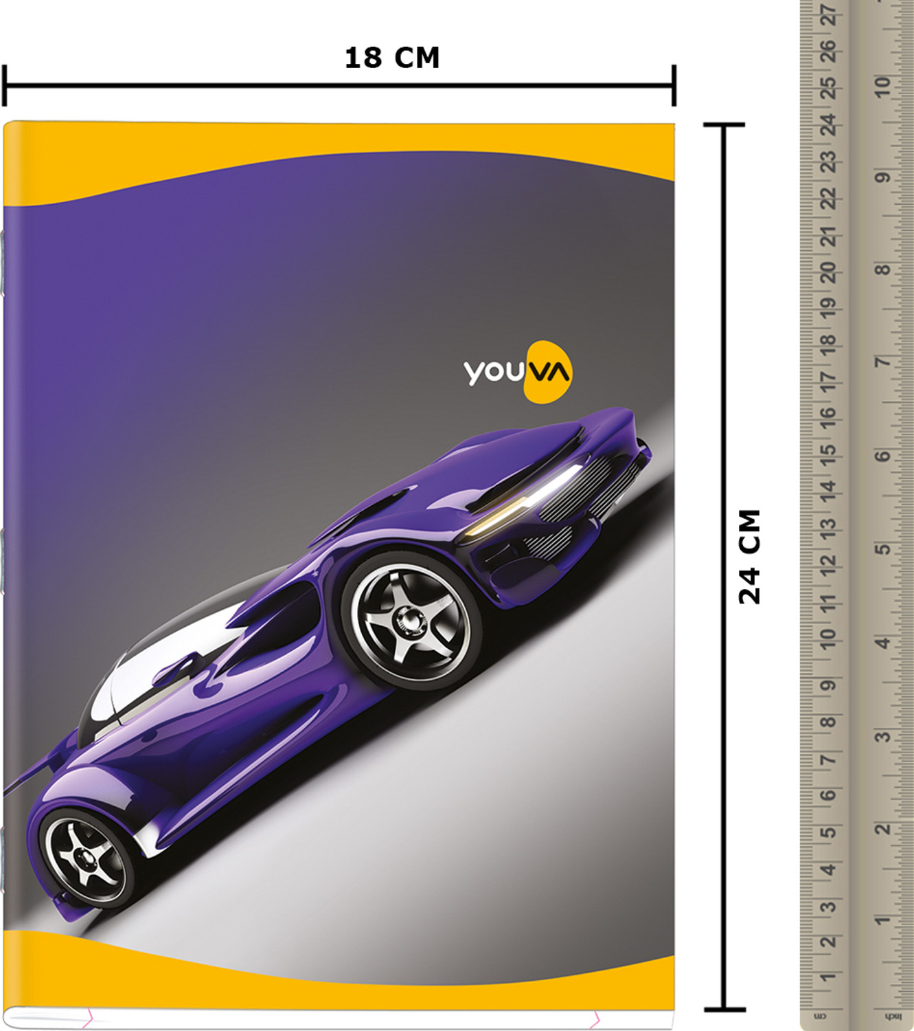 Image of NAVNEET Youva Soft Bound 18x24 cm Single Line High Quality Regular Notebook Ruled 172 Pages