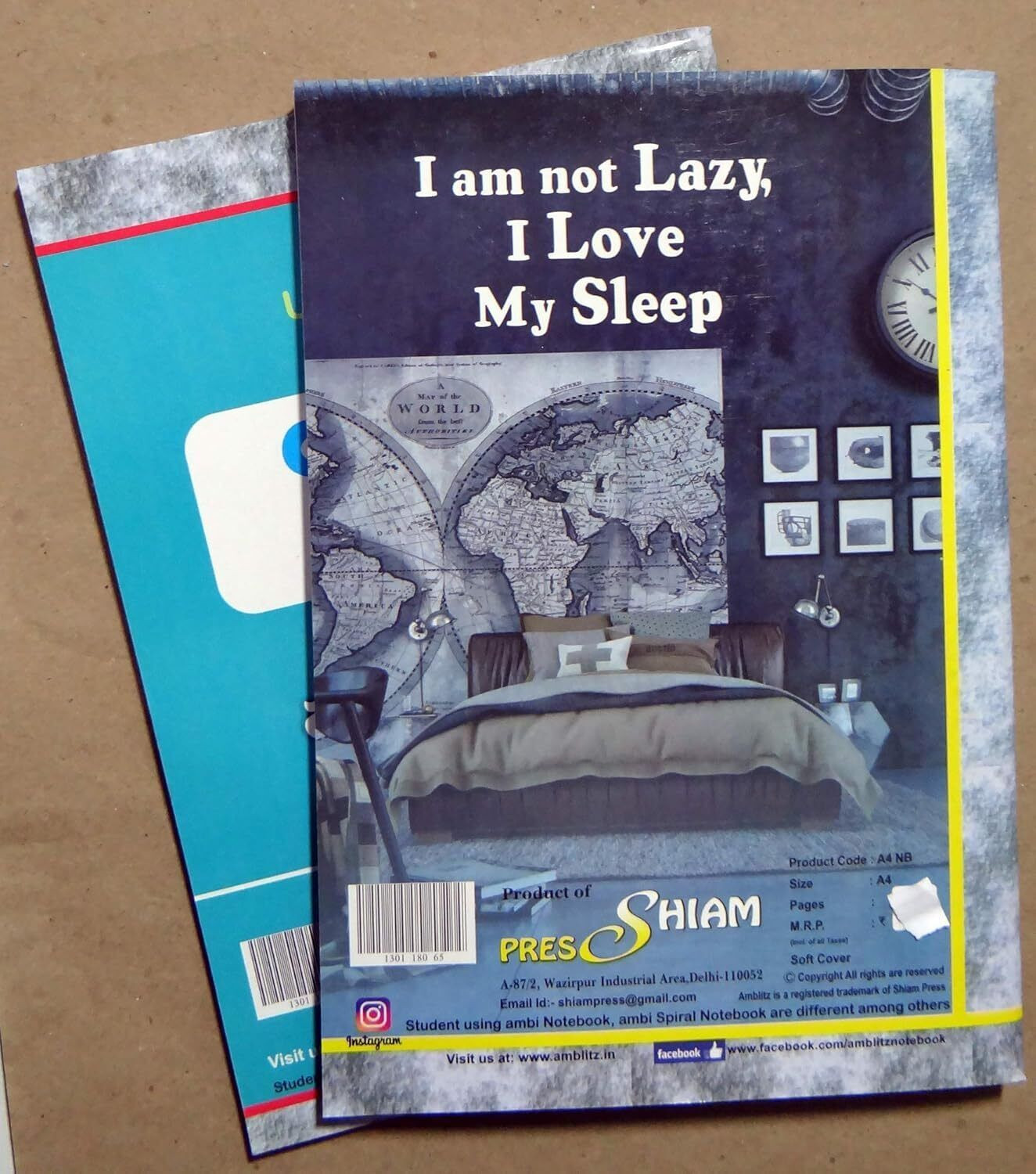 Image of amblitz Spiral Notebook A4 Diary Ruled 184 Pages