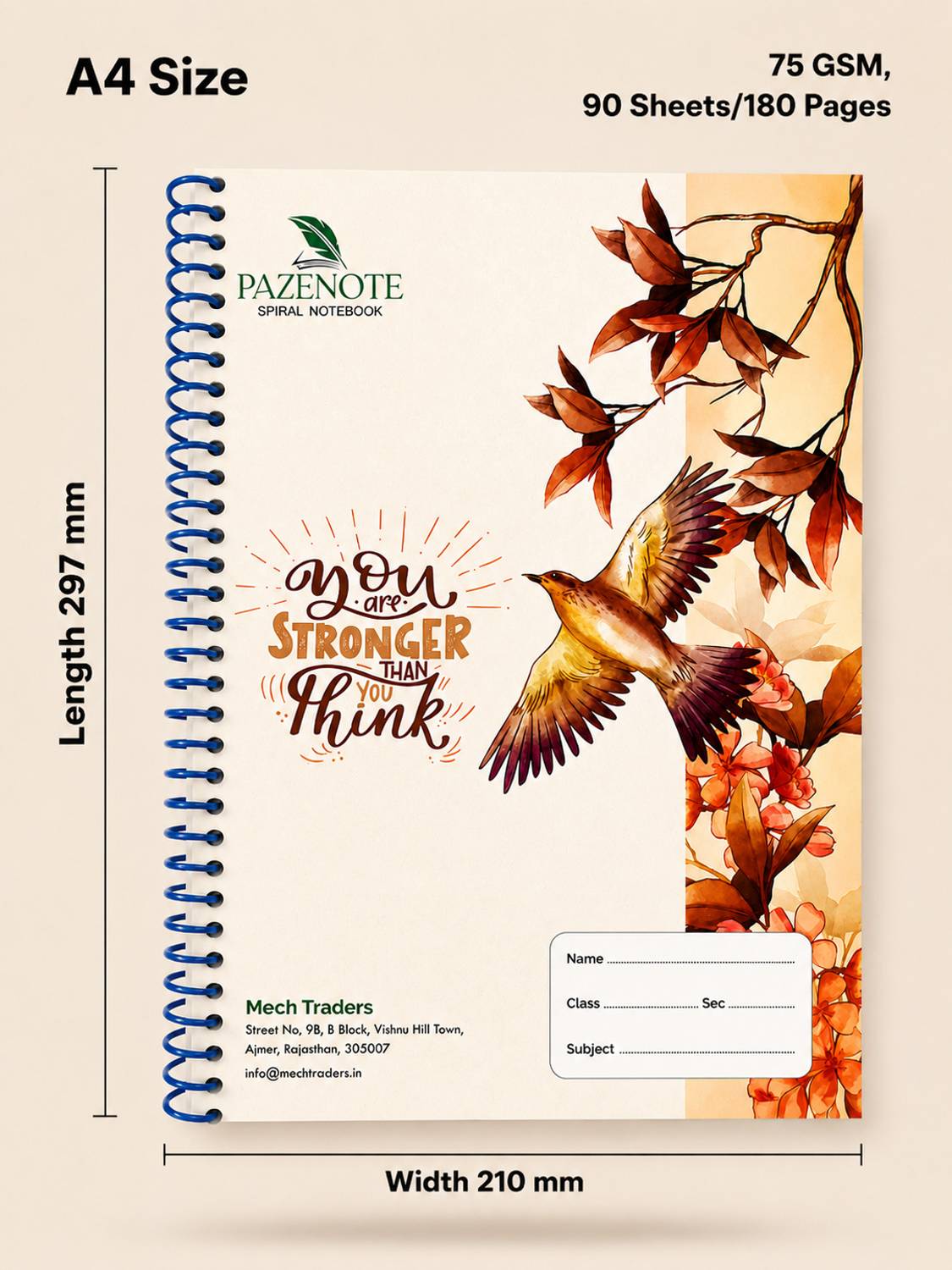 ABC 80 GSM A4 Notebook Pack of 4 - Image 2