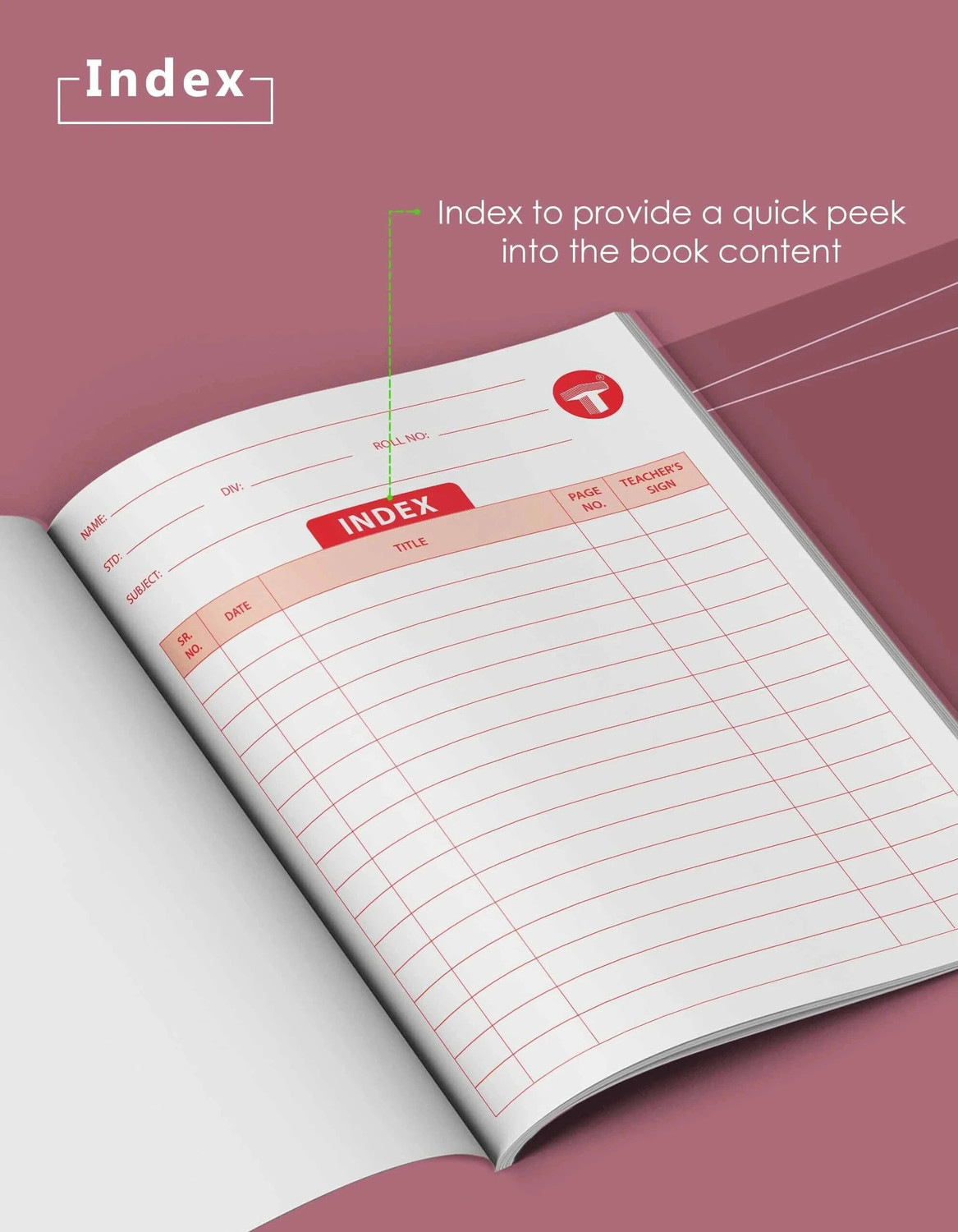 Image of Target Publications Single Line (76 Ruled Pages) | Soft Brown Cover | 18 cm x 24 cm Approx | Writing book with Page Numbers | Pack of 12 Books | GSM 58 Regular Notebook Ruled Pages 912 Pages