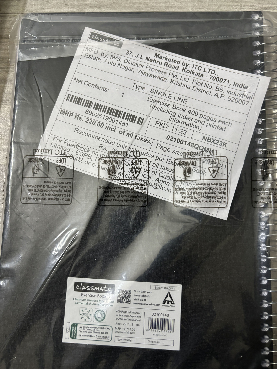 Image of Classmate Pulse Spiral 400 pgs A4 Diary SINGLE LINE 400 Pages