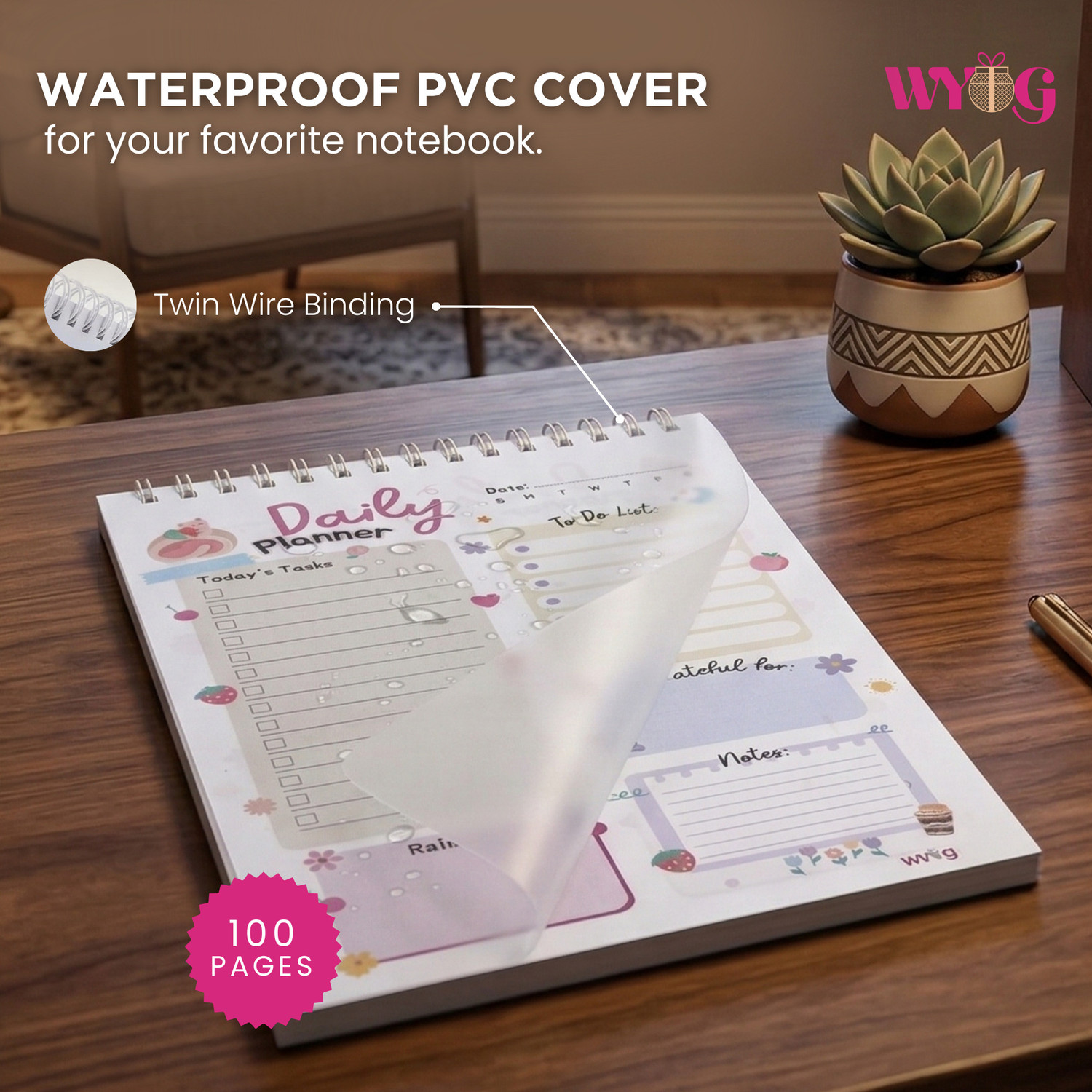 Image of WYOG Daily Planner A5 Planner Spiral Dairy 144 Pages