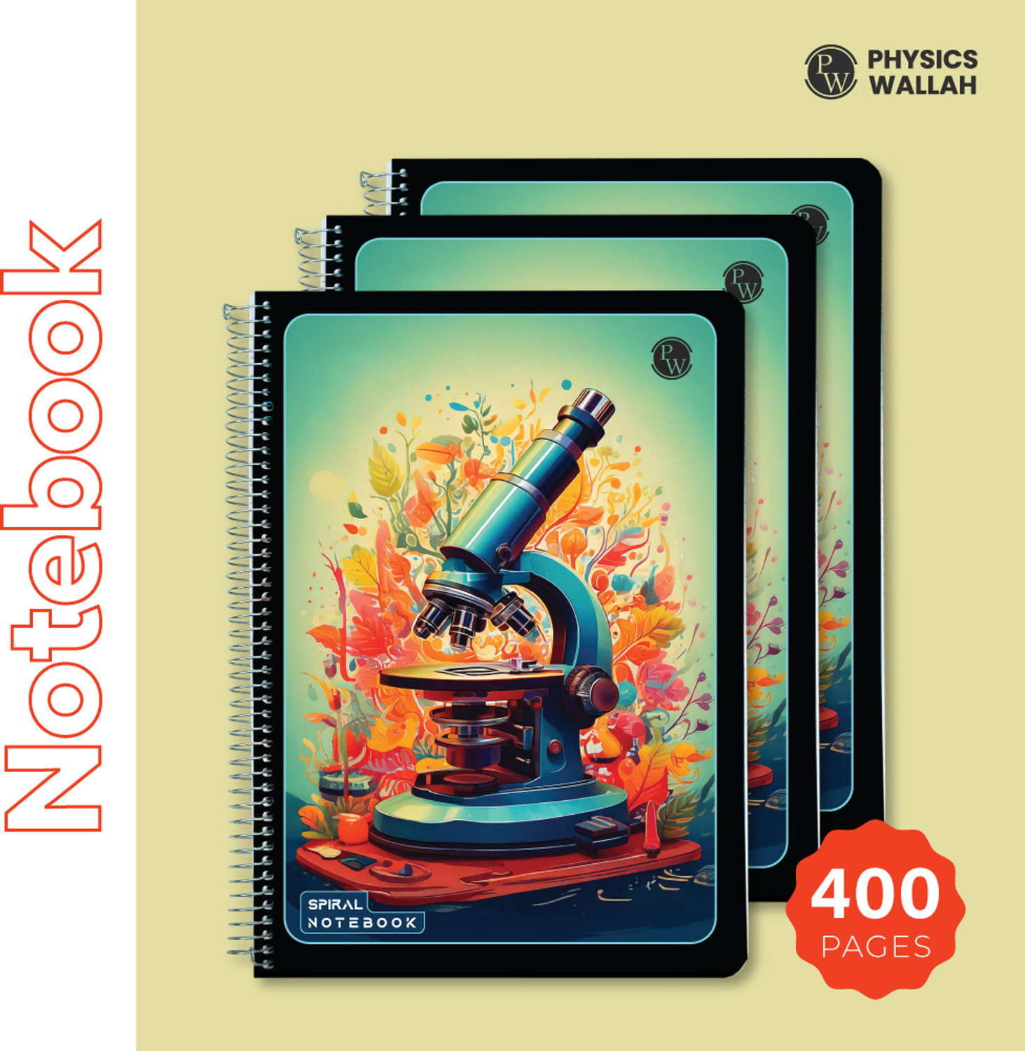 Image of PW Theme - science A4 Notebook Unruled 400 Pages